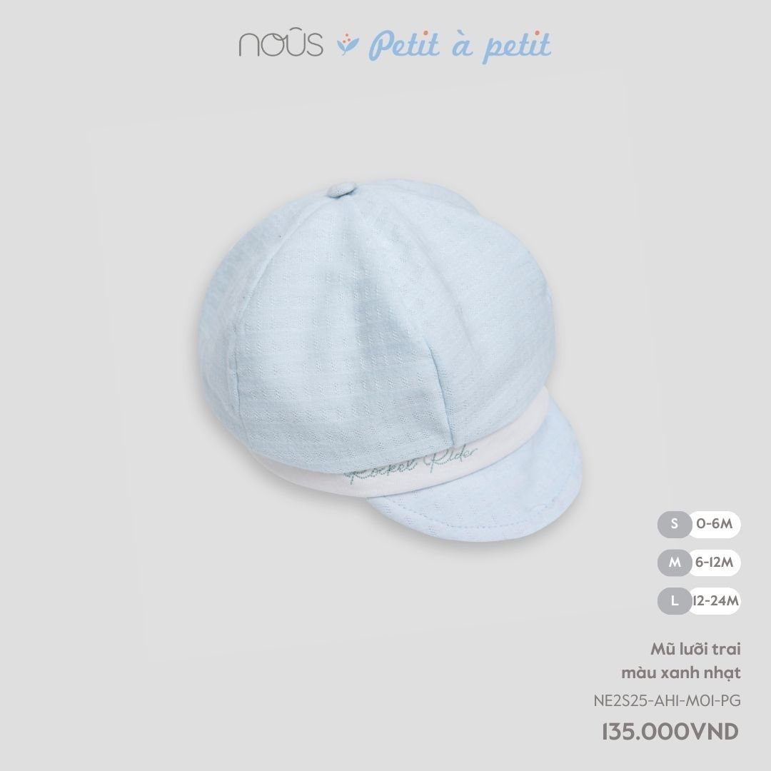 Mũ lưỡi trai màu xanh nhạt S NOUS