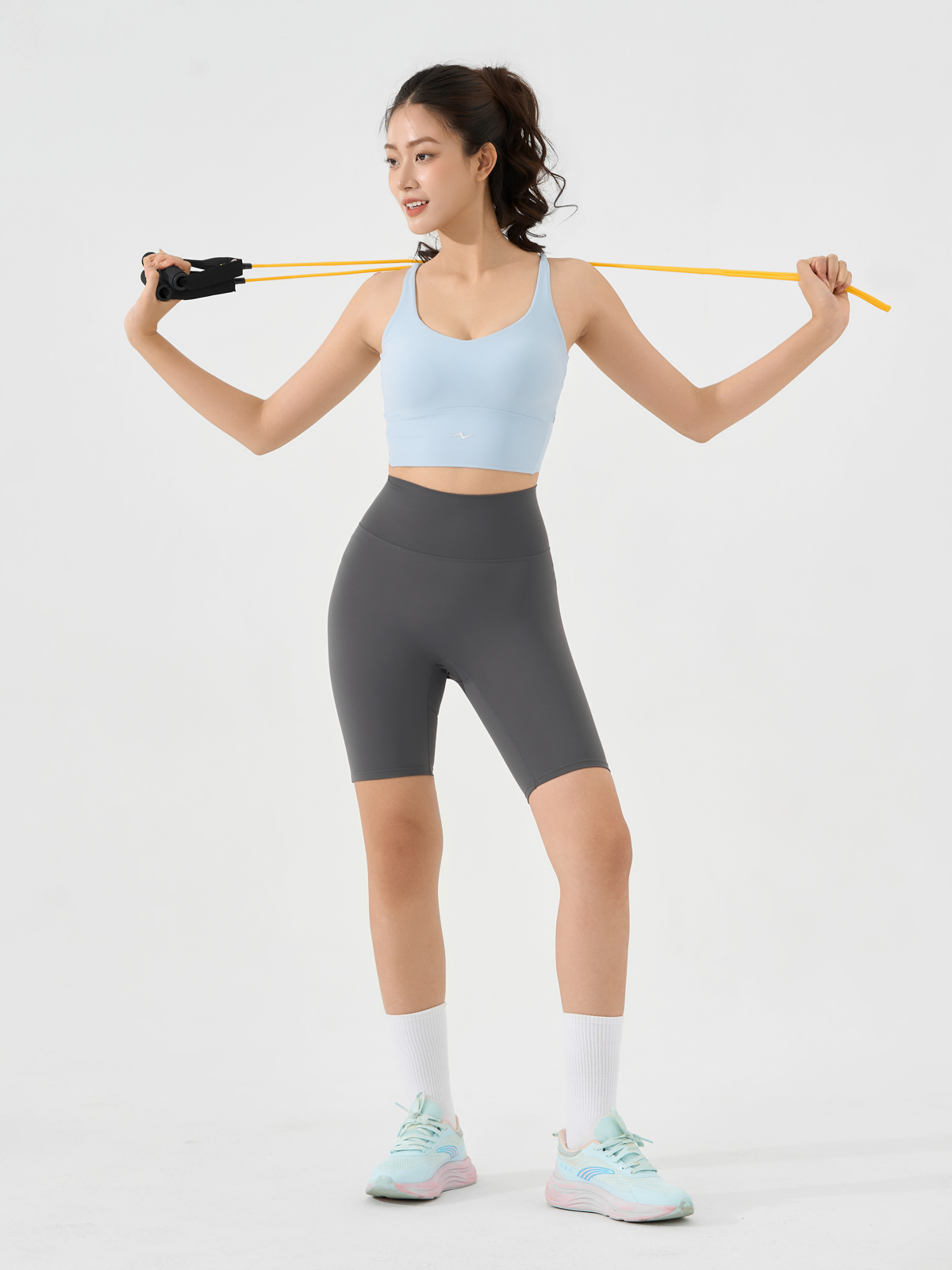 Quần Leggings Lửng Cạp Biến Kiểu