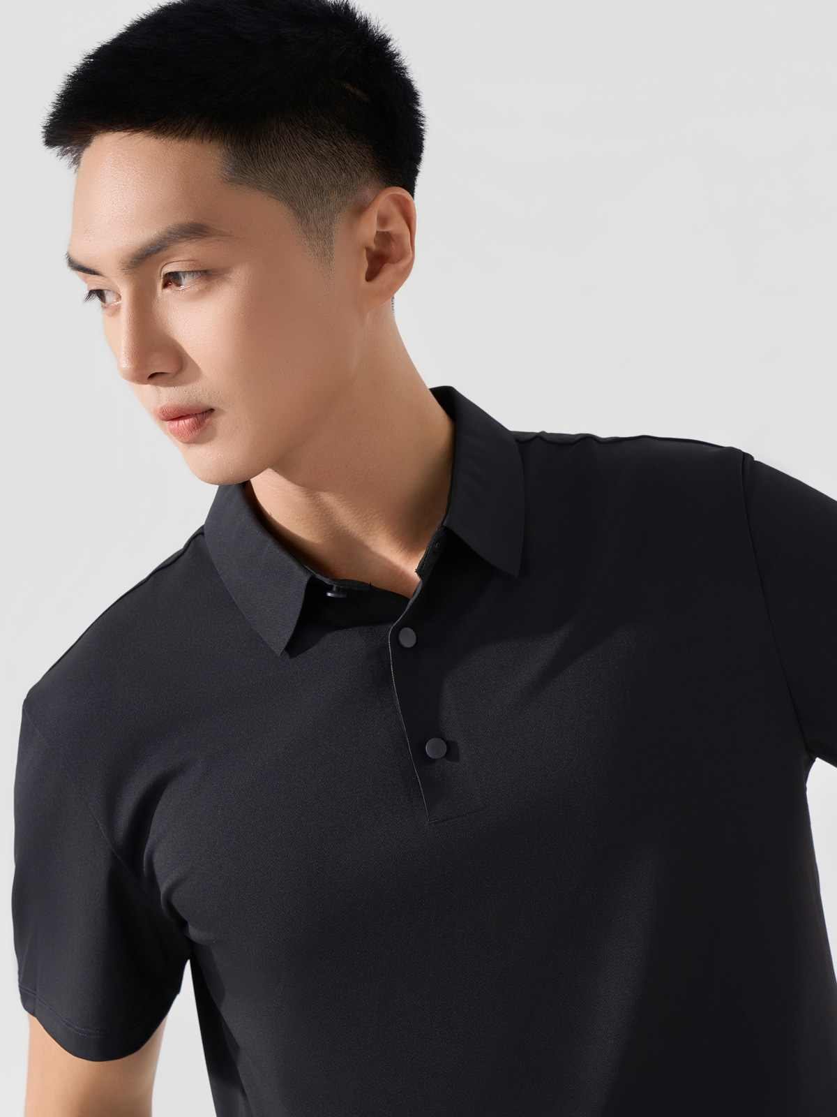 Áo Polo Thể Thao Nam Lá Cổ Không Đường May