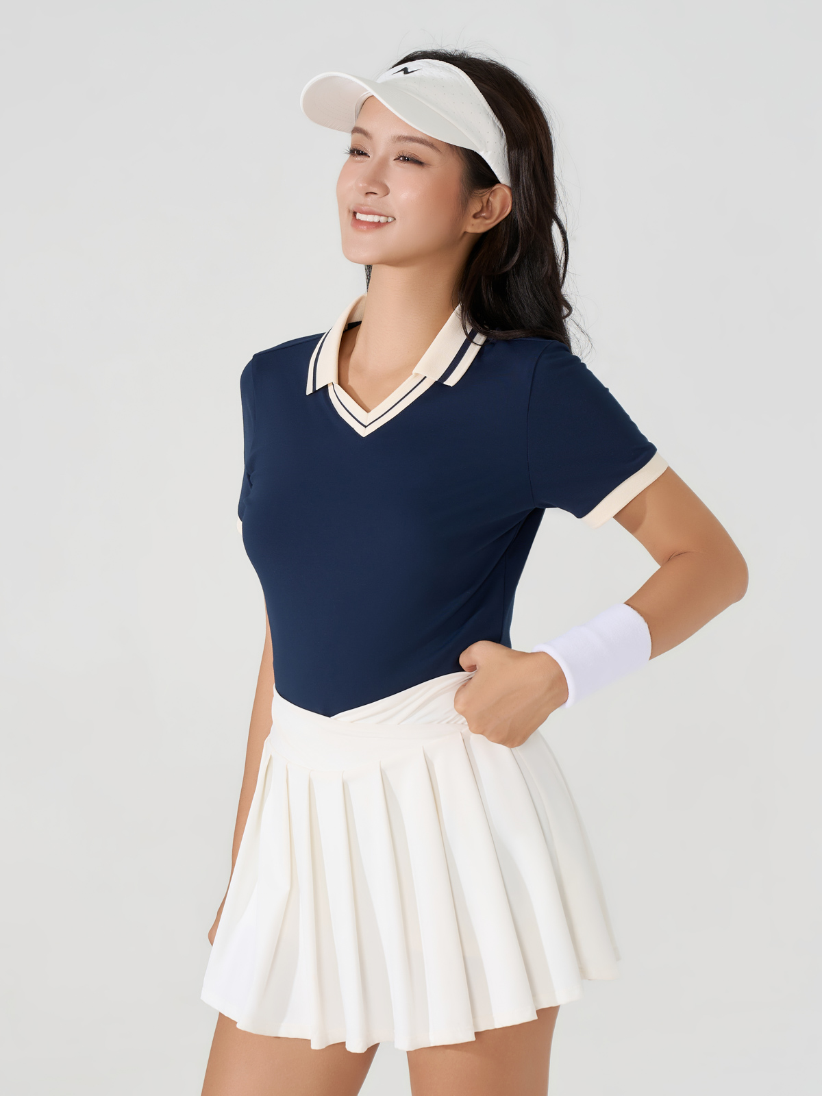 Áo Polo Cổ V Phối Màu