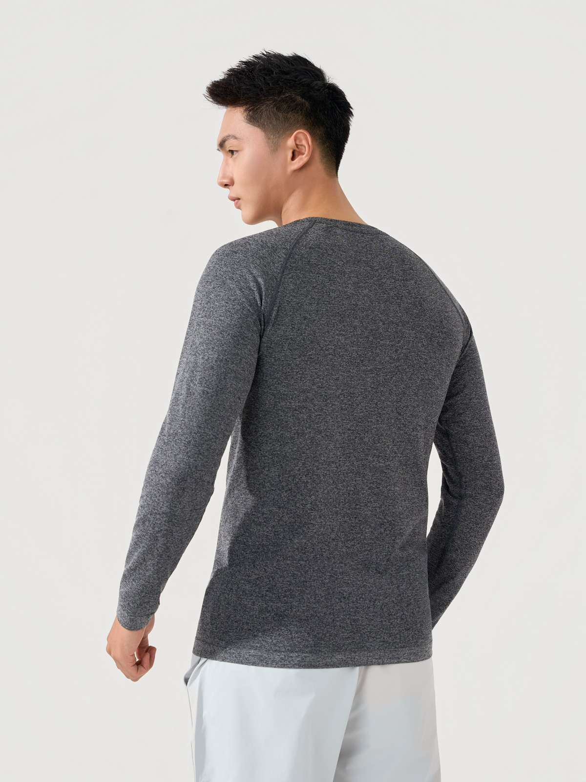 Áo thun dài tay Nam Athleisure Hiệu Ứng Melange