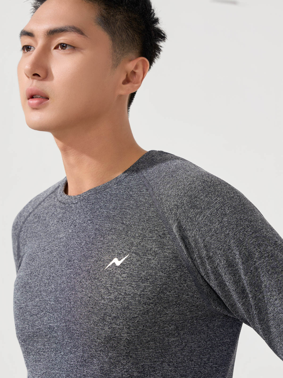 Áo thun dài tay Nam Athleisure Hiệu Ứng Melange