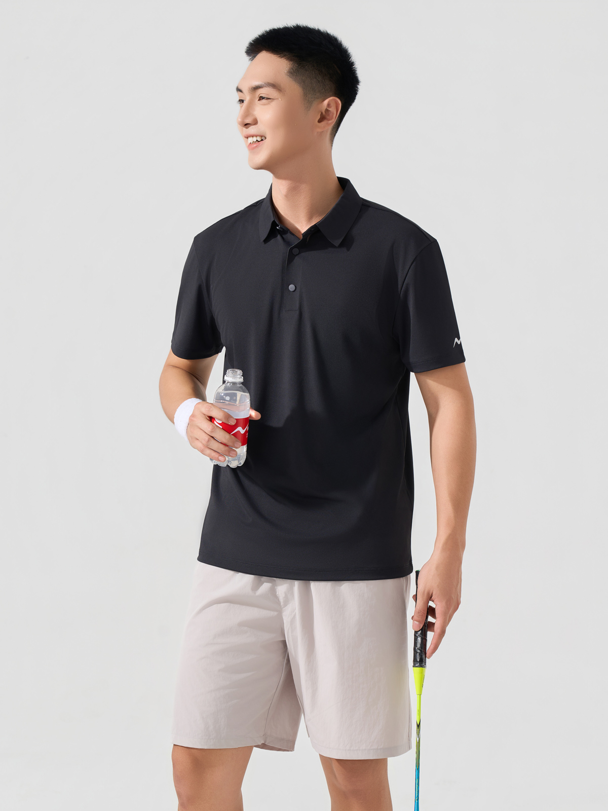 Áo Polo Thể Thao Nam Lá Cổ Không Đường May