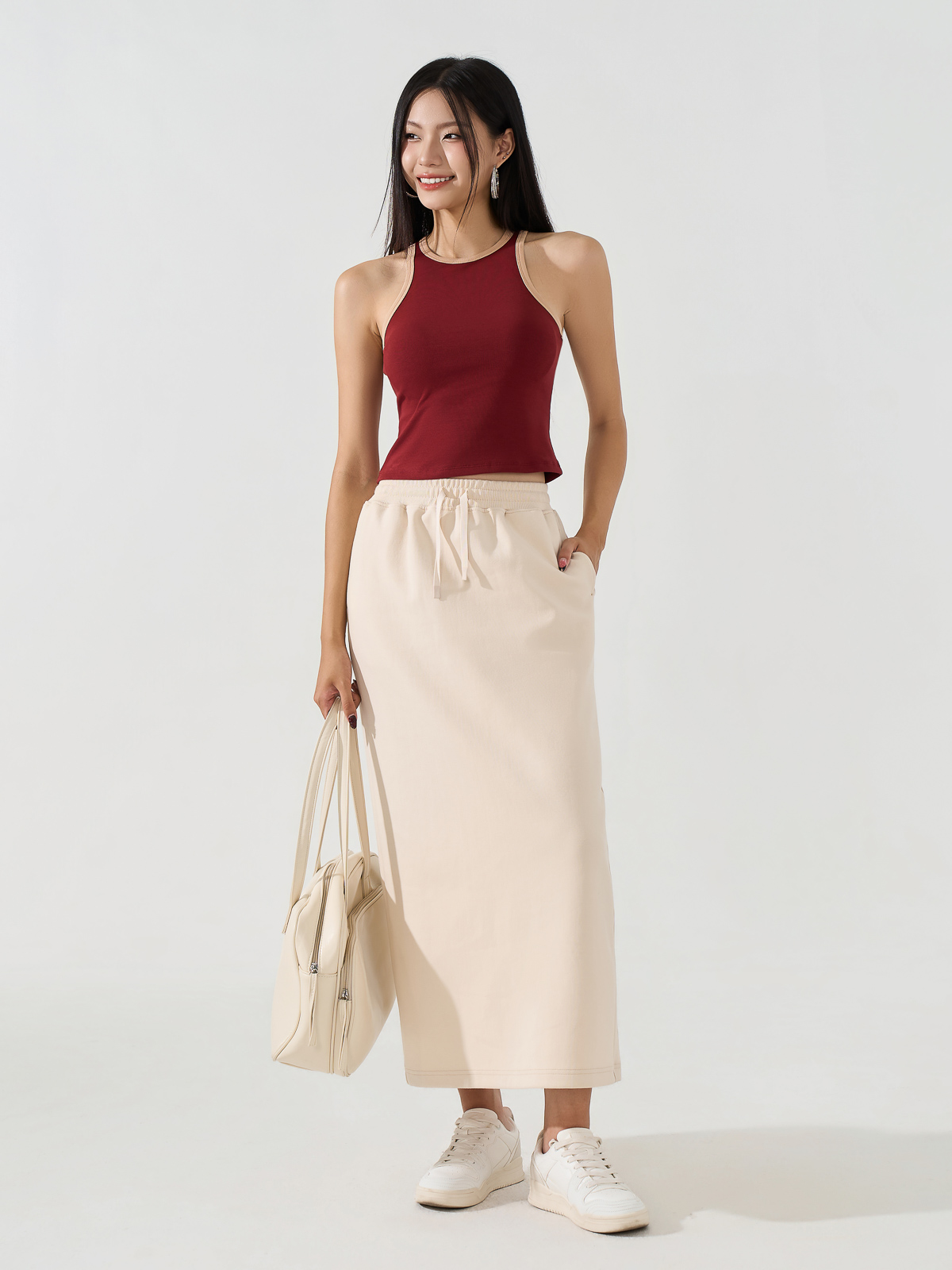 Áo Ba Lỗ Nữ Rib Co Giãn