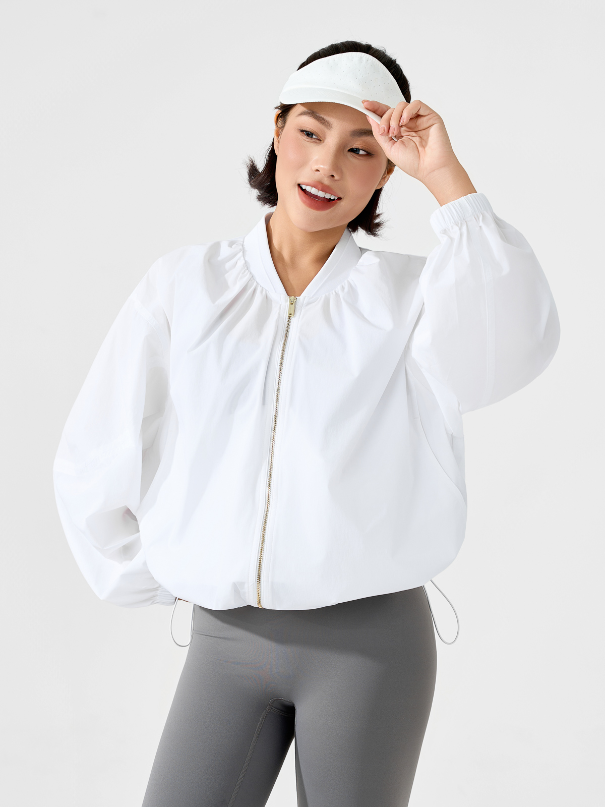 Áo khoác gió cổ tròn cho nữ