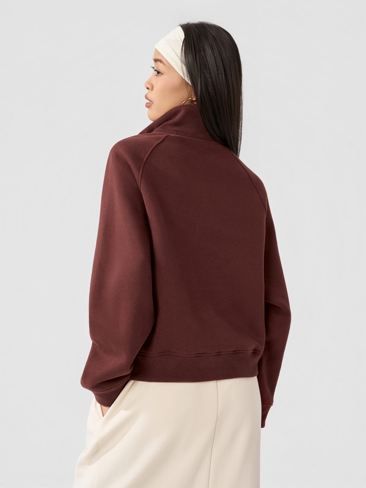 Áo Nỉ Nữ Athleisure Mặt Lông Mềm Mịn