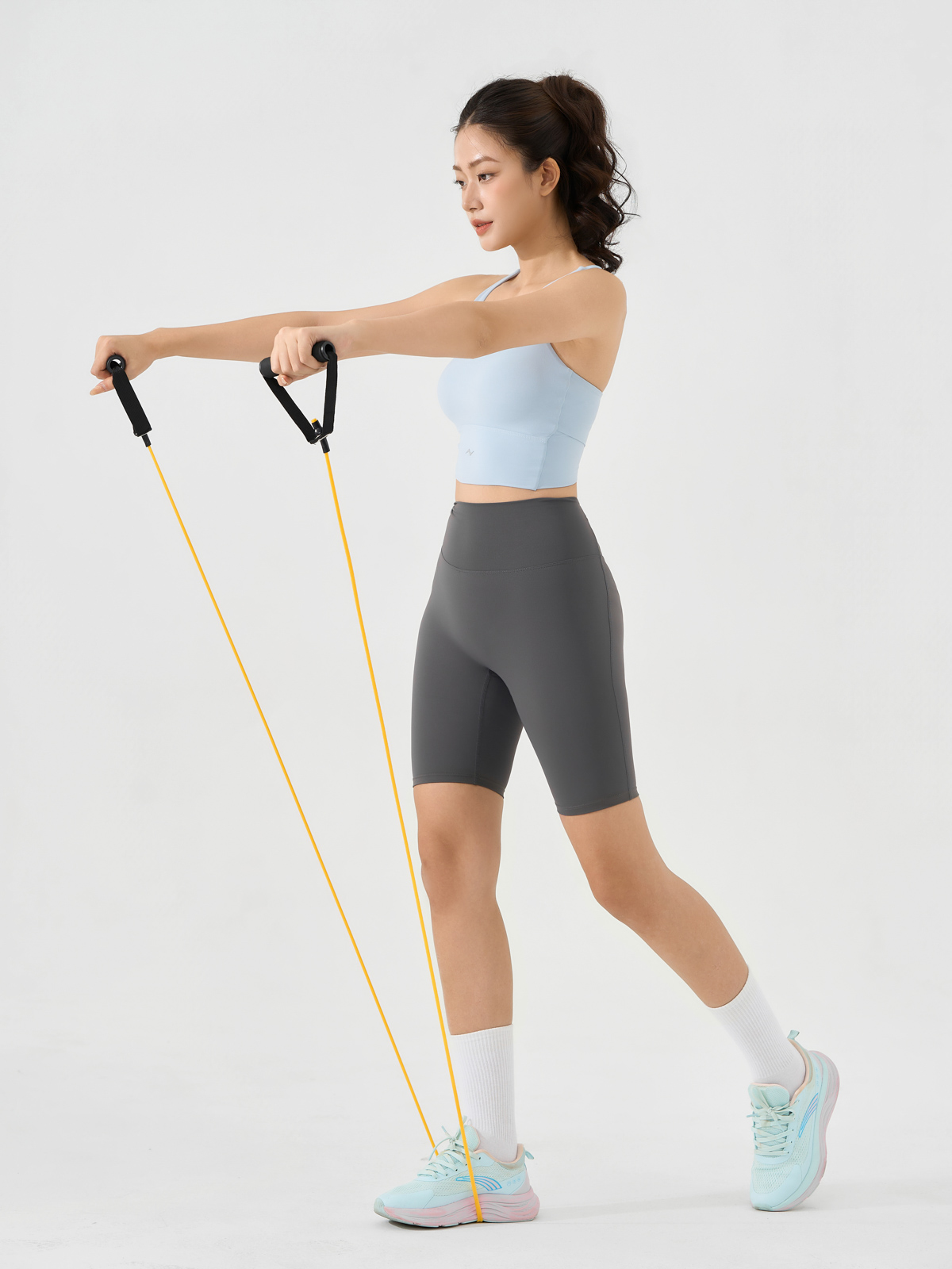 Quần Leggings Lửng Cạp Biến Kiểu