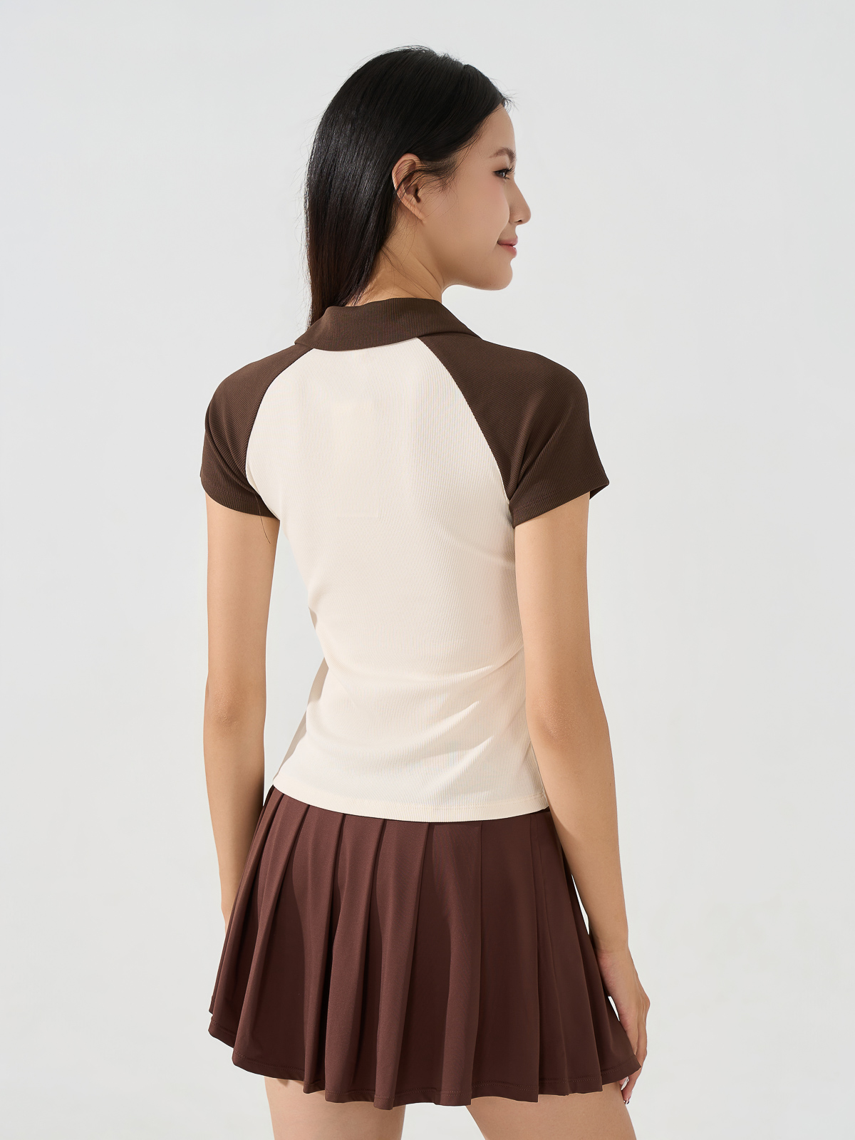 Áo Polo Nữ Slimfit Tay Raglan