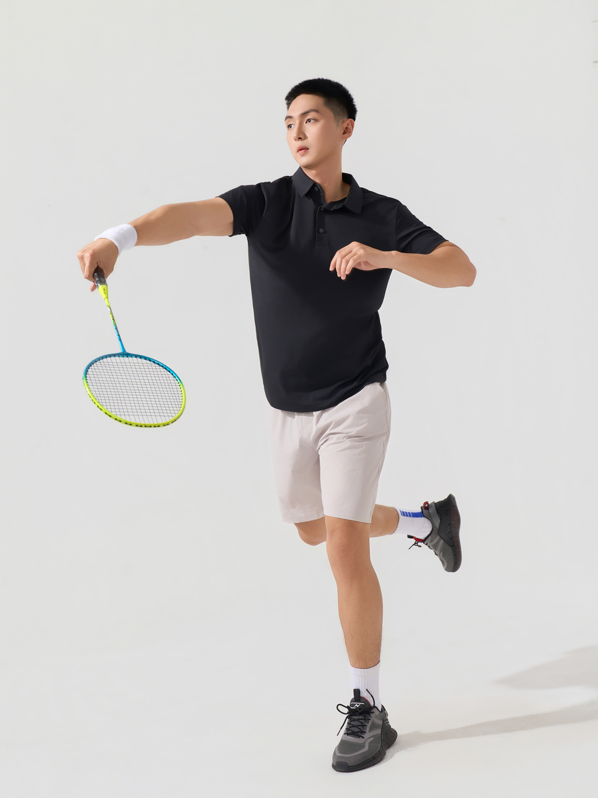 Áo Polo Thể Thao Nam Lá Cổ Không Đường May
