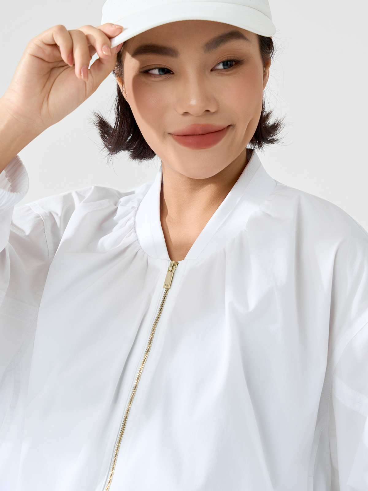 Áo khoác gió cổ tròn cho nữ