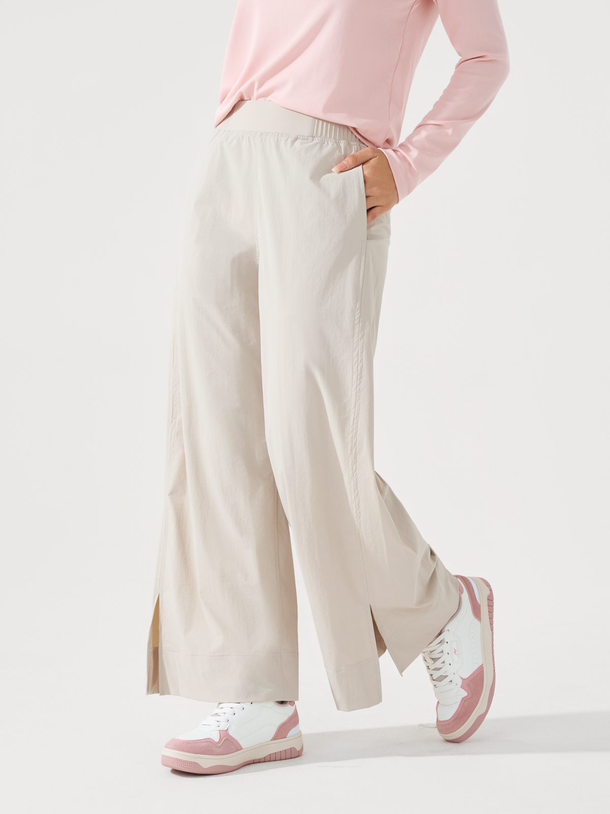 Quần Gió Dài Nữ Thể Thao Dáng Suông