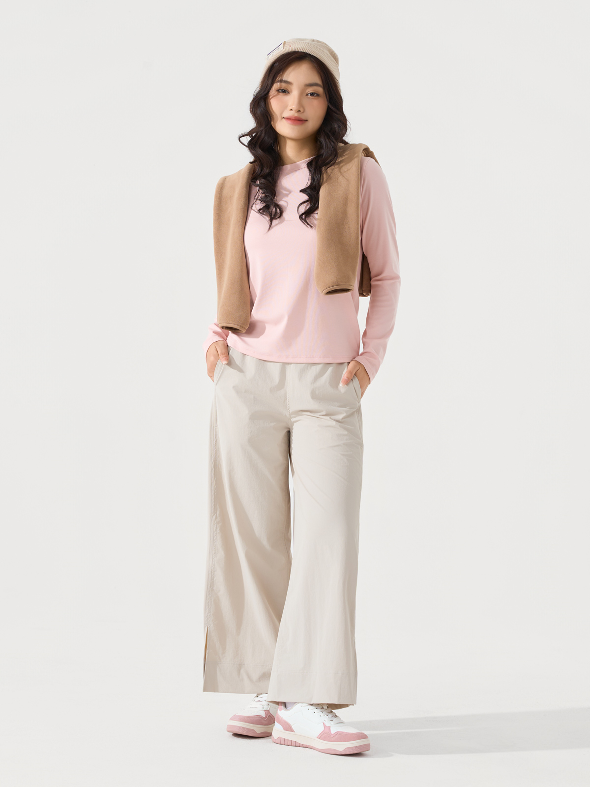 Quần Gió Dài Nữ Thể Thao Dáng Suông