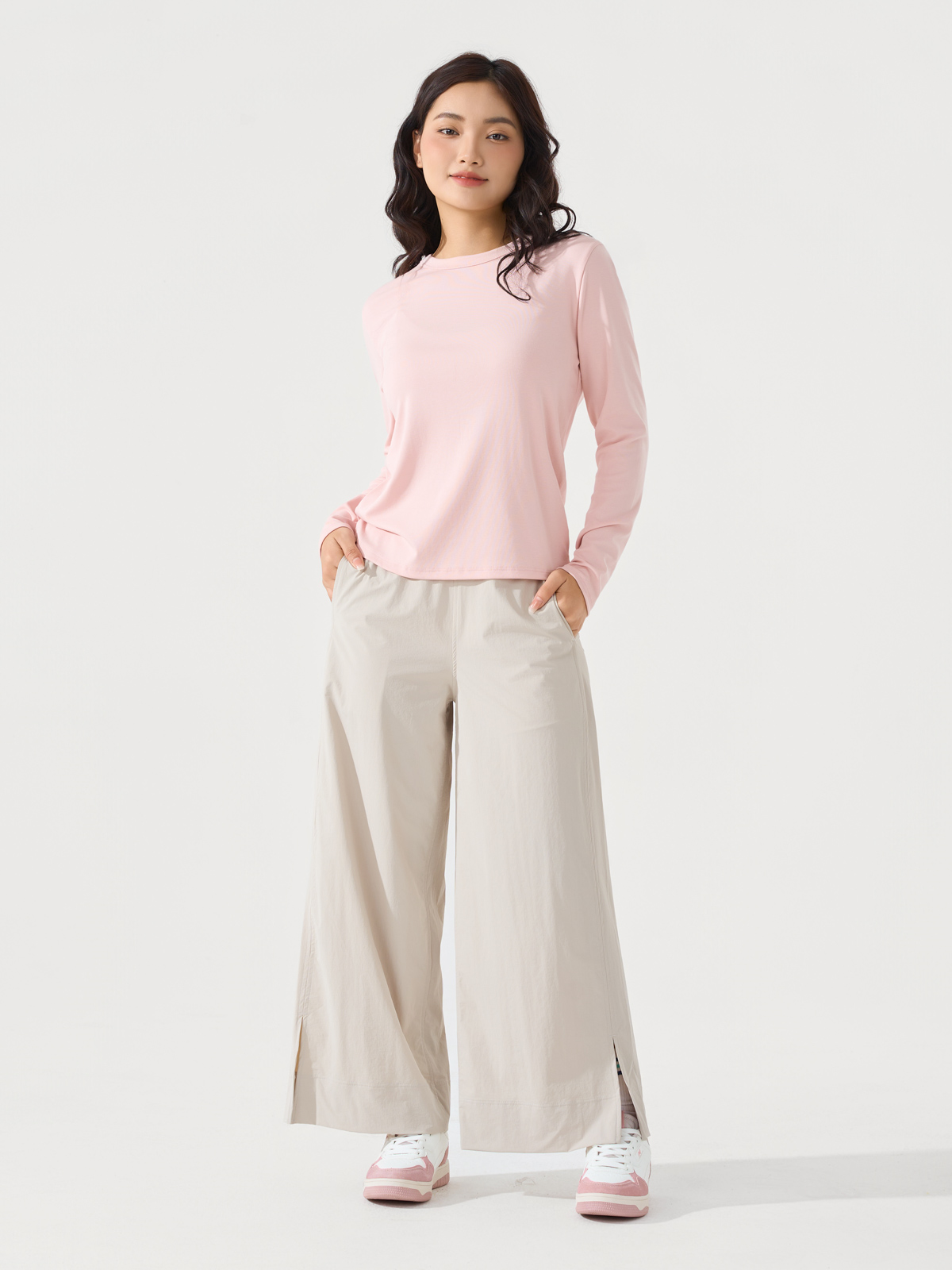 Quần Gió Dài Nữ Thể Thao Dáng Suông