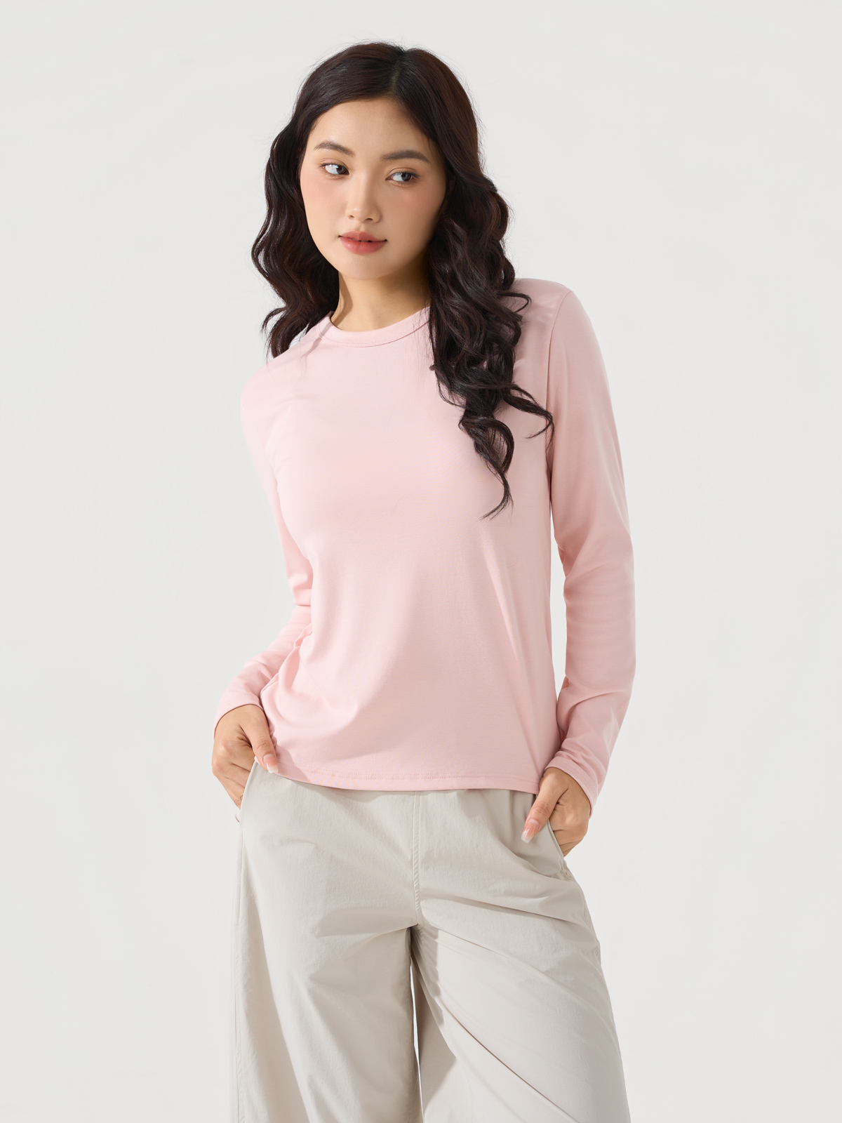 Áo Phông Thể Thao Nữ Dài Tay Dáng Suông