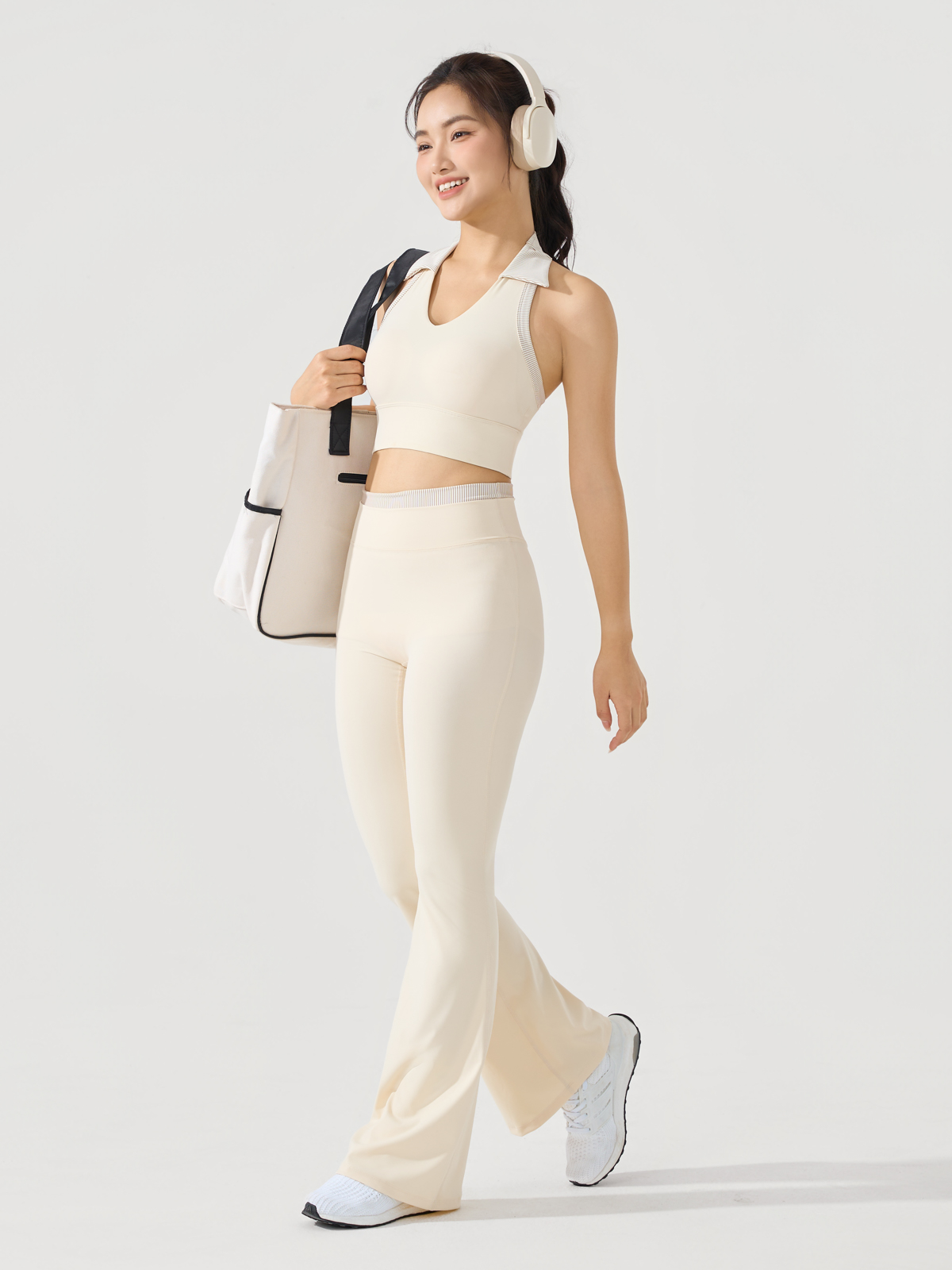 Quần Legging Dài Ống Loe Siêu Co Giãn