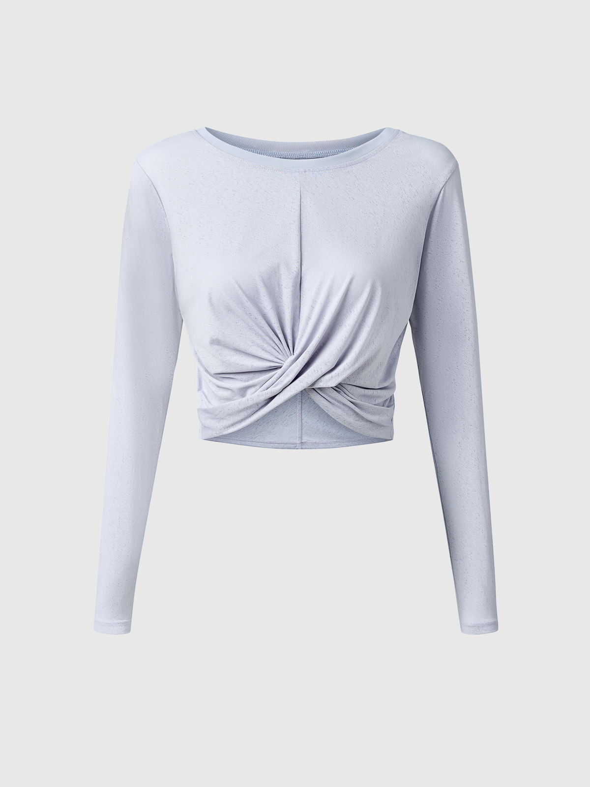Áo Thun Thể Thao Thoáng Khí Croptop Xoắn Eo
