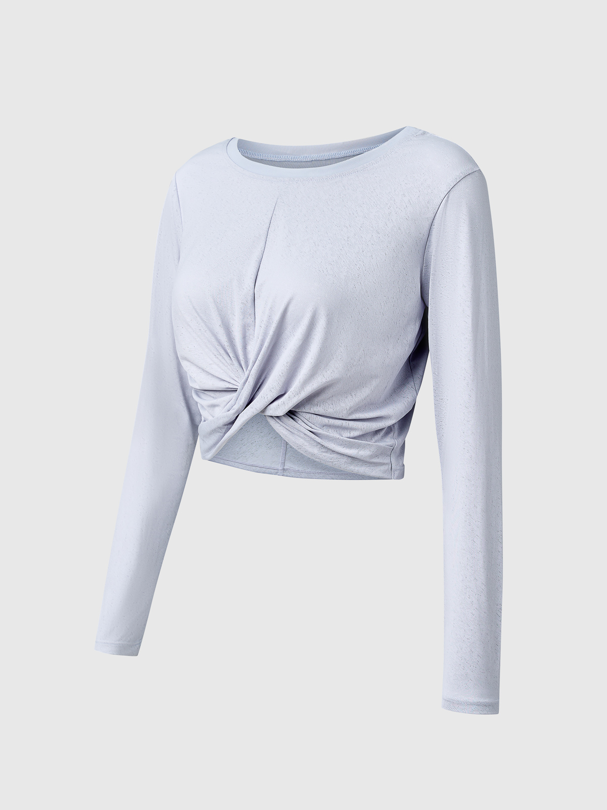 Áo Thun Thể Thao Thoáng Khí Croptop Xoắn Eo
