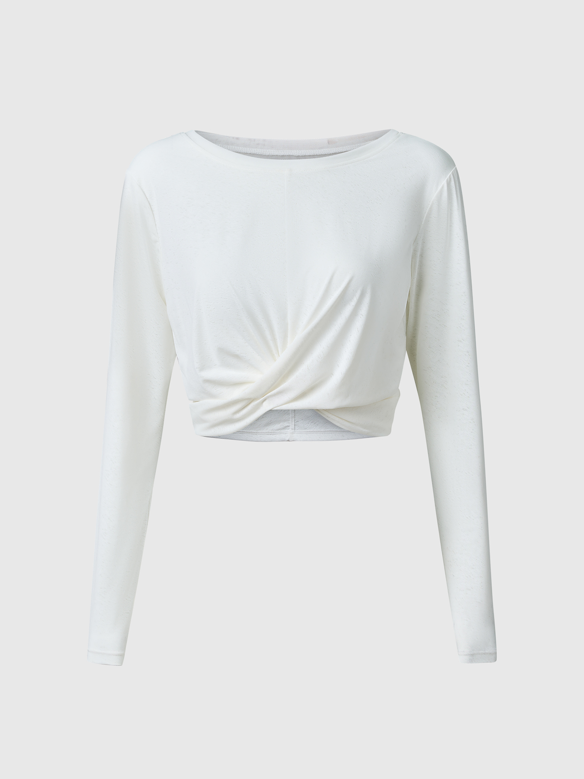 Áo Thun Thể Thao Thoáng Khí Croptop Xoắn Eo