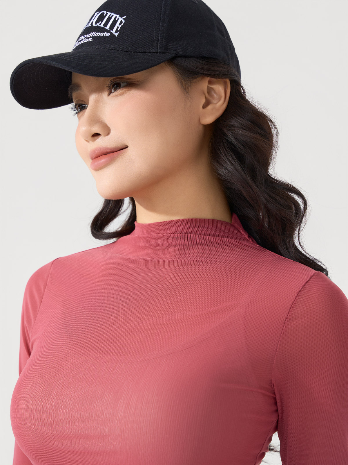 Áo phối lưới dài tay thể thao nữ khỏe khoắn