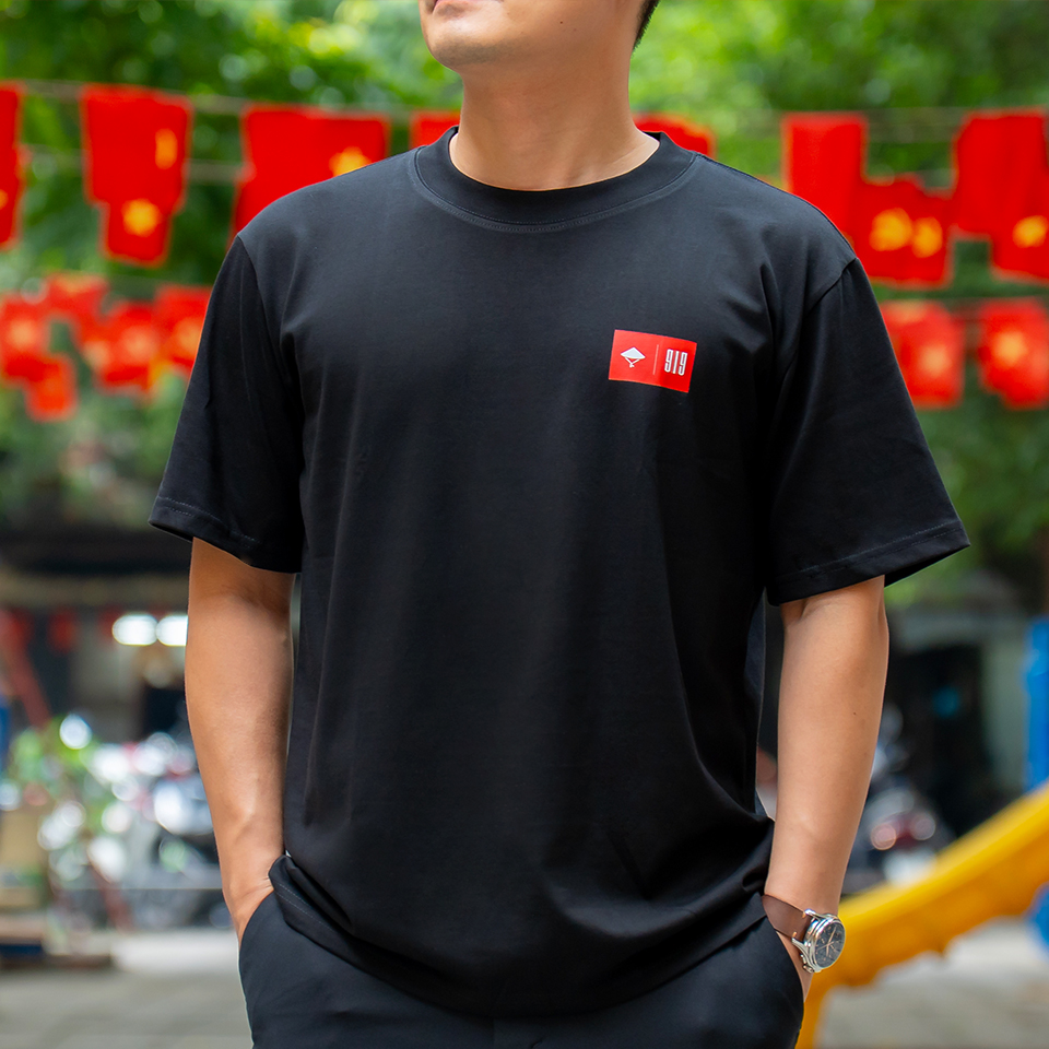 [BST Yêu nước] Áo phông cotton unisex Vui Vẻ Nhận Lời
