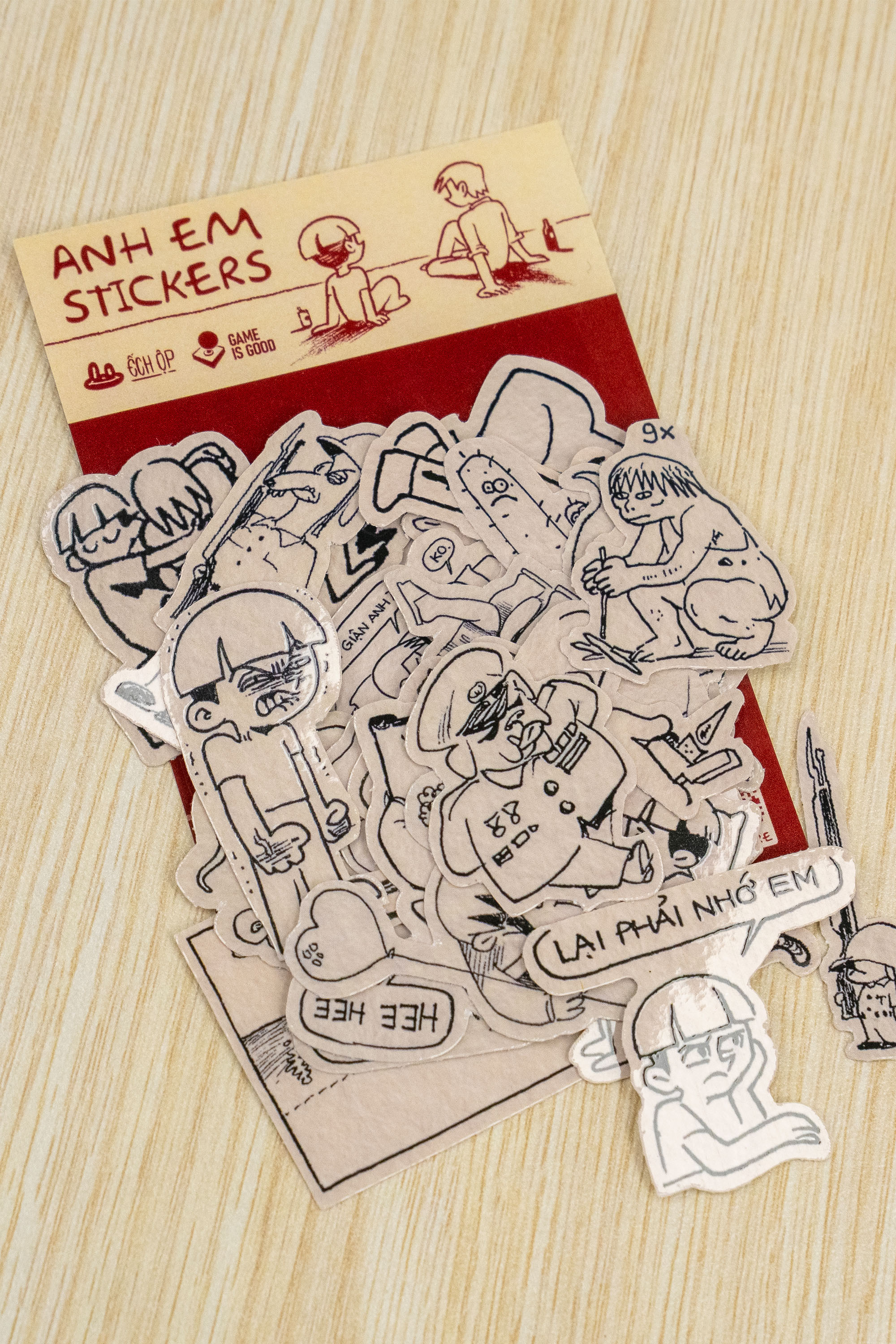 [Freeship] Sticker Chống Nước Ếch Ộp x GIG Ver. "Anh Em" Dán Laptop, Điện Thoại, Mũ Bảo Hiểm, Cốc,...