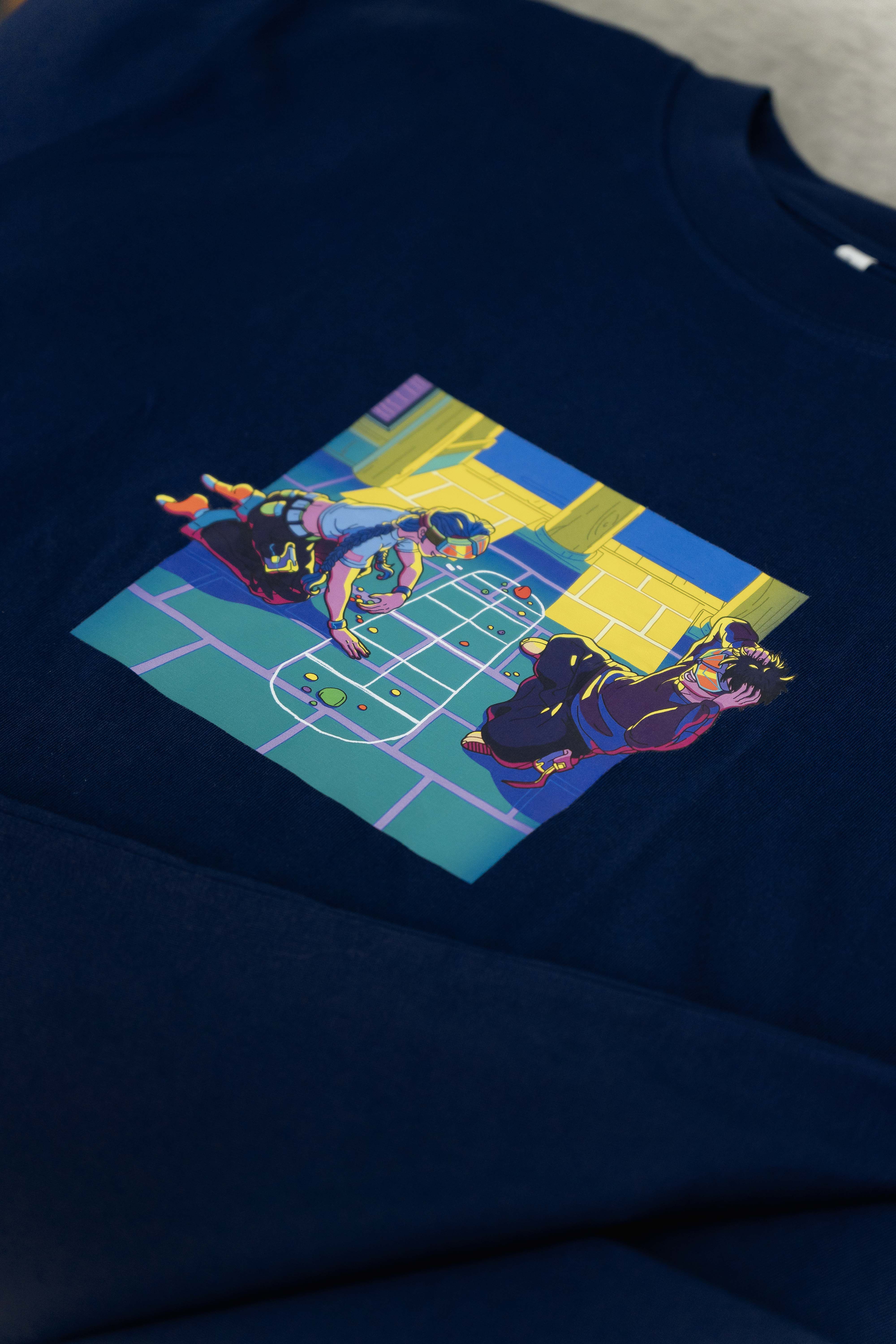 [BST Nối] Áo Phông Cotton In Hình Trò Chơi Dân Gian Ô Ăn Quan