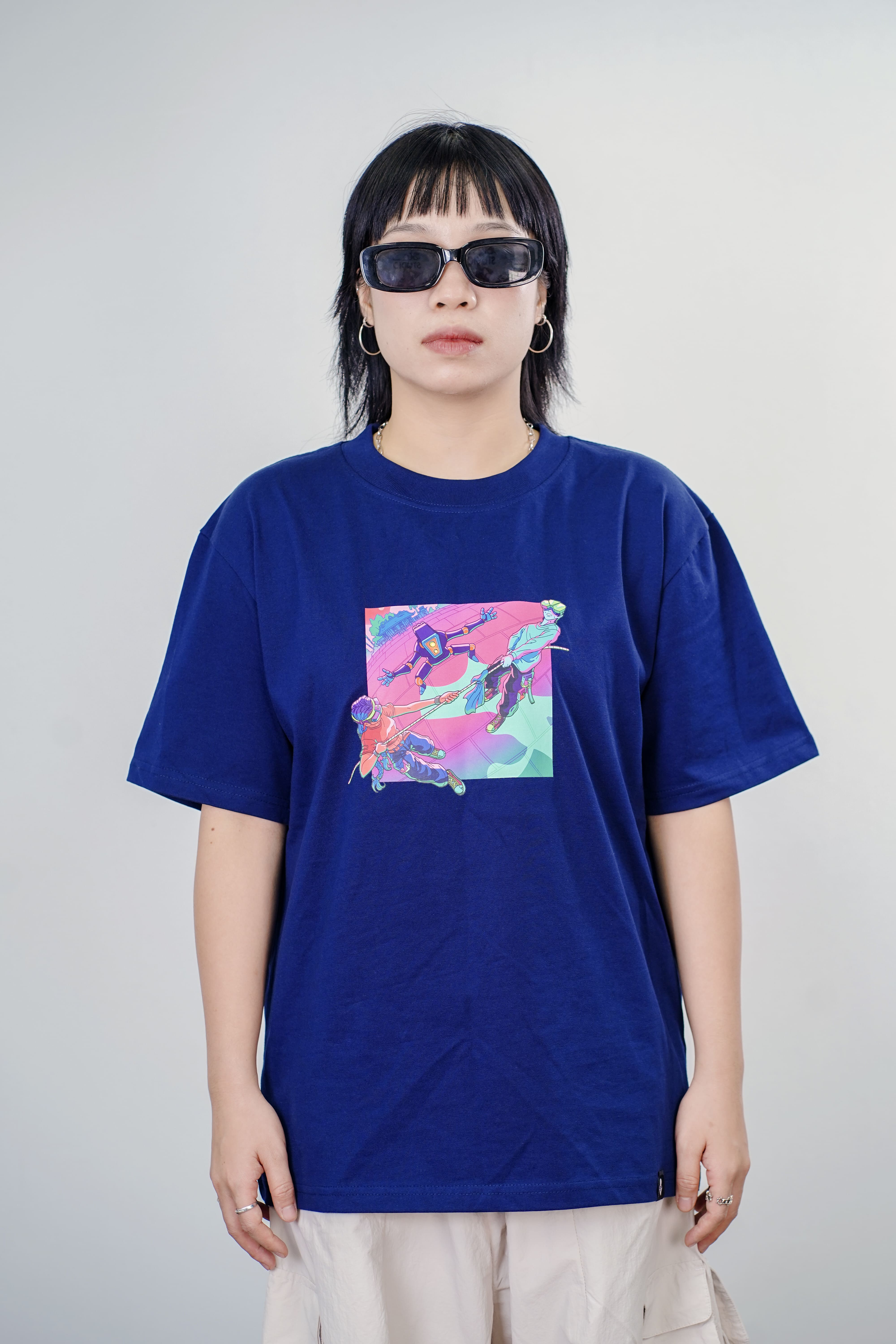 [BST Nối] Áo Phông Cotton In Hình Trò Chơi Dân Gian Kéo Co