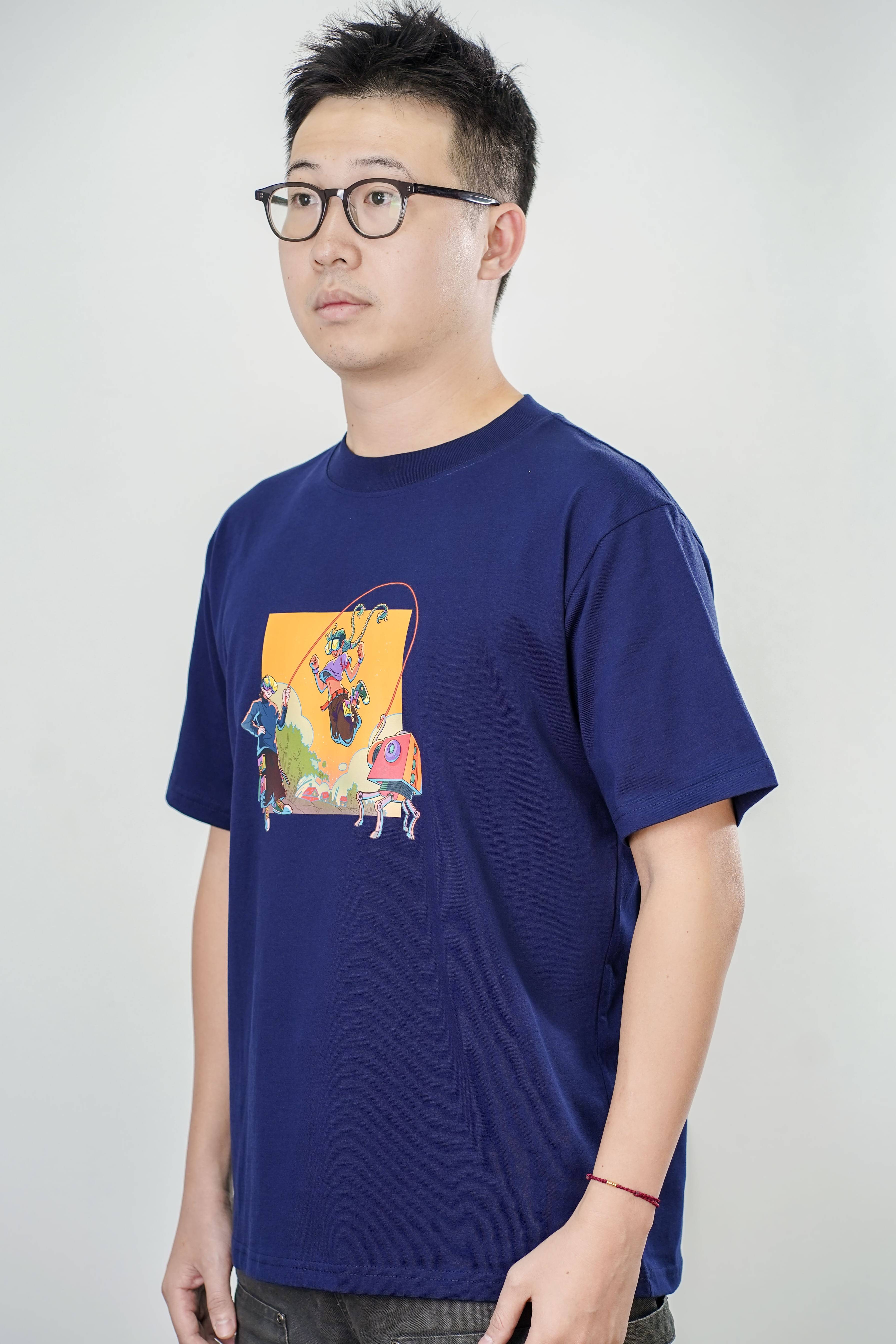 [BST Nối] Áo Phông Cotton In Hình Trò Chơi Dân Gian Nhảy Dây