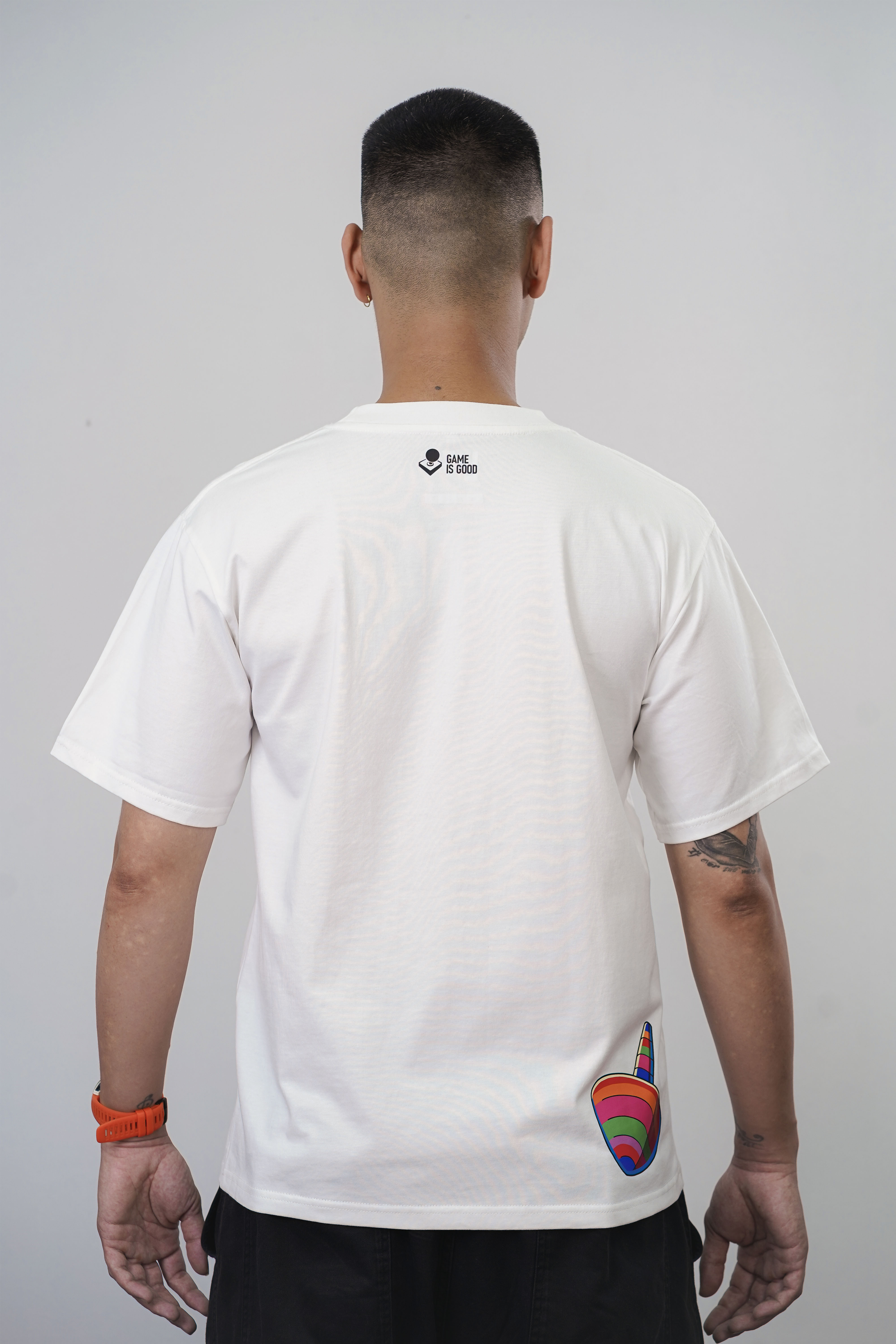 [BST Nối] Áo Phông Cotton In Hình Trò Chơi Dân Gian Cù Quay