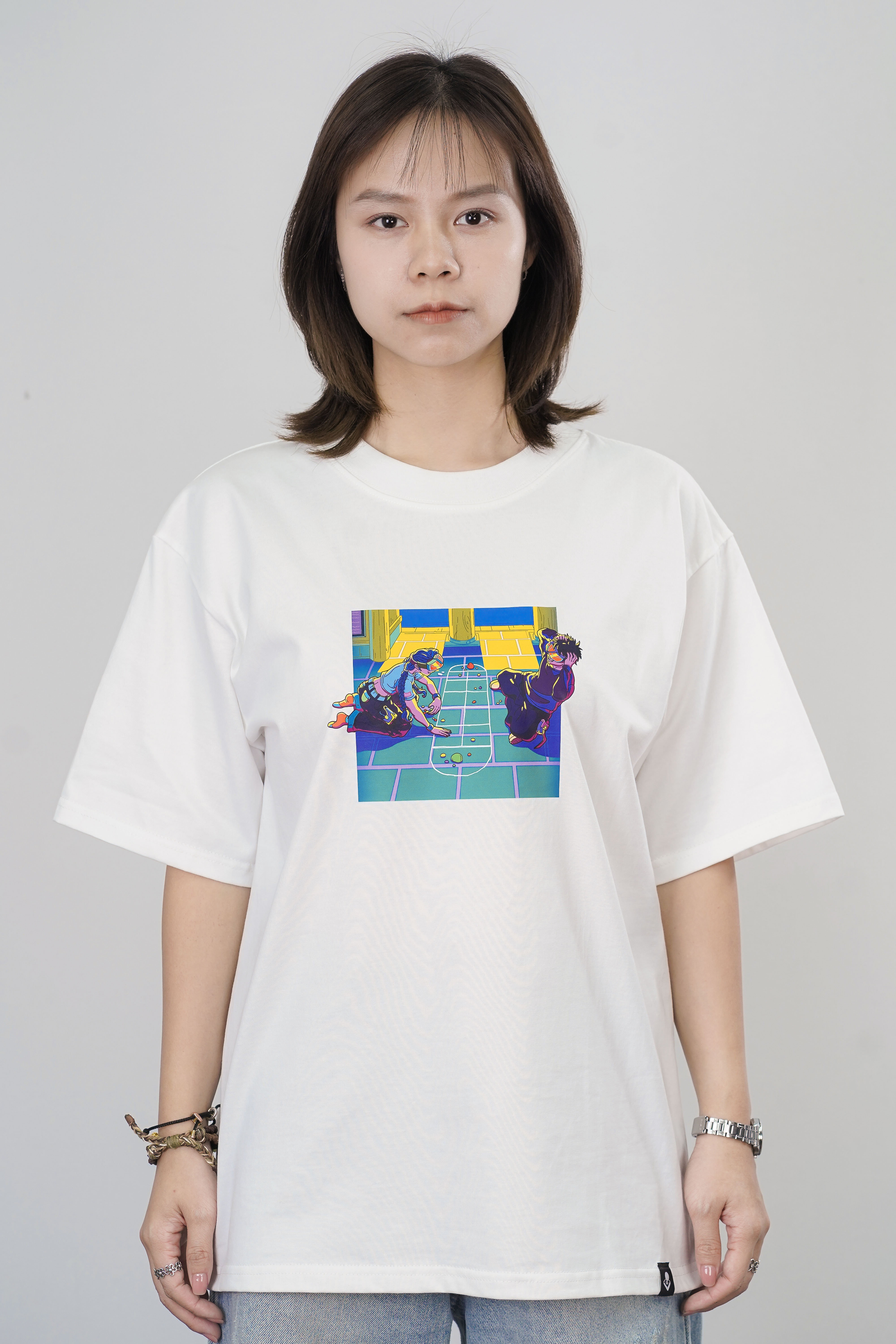 [BST Nối] Áo Phông Cotton In Hình Trò Chơi Dân Gian Ô Ăn Quan