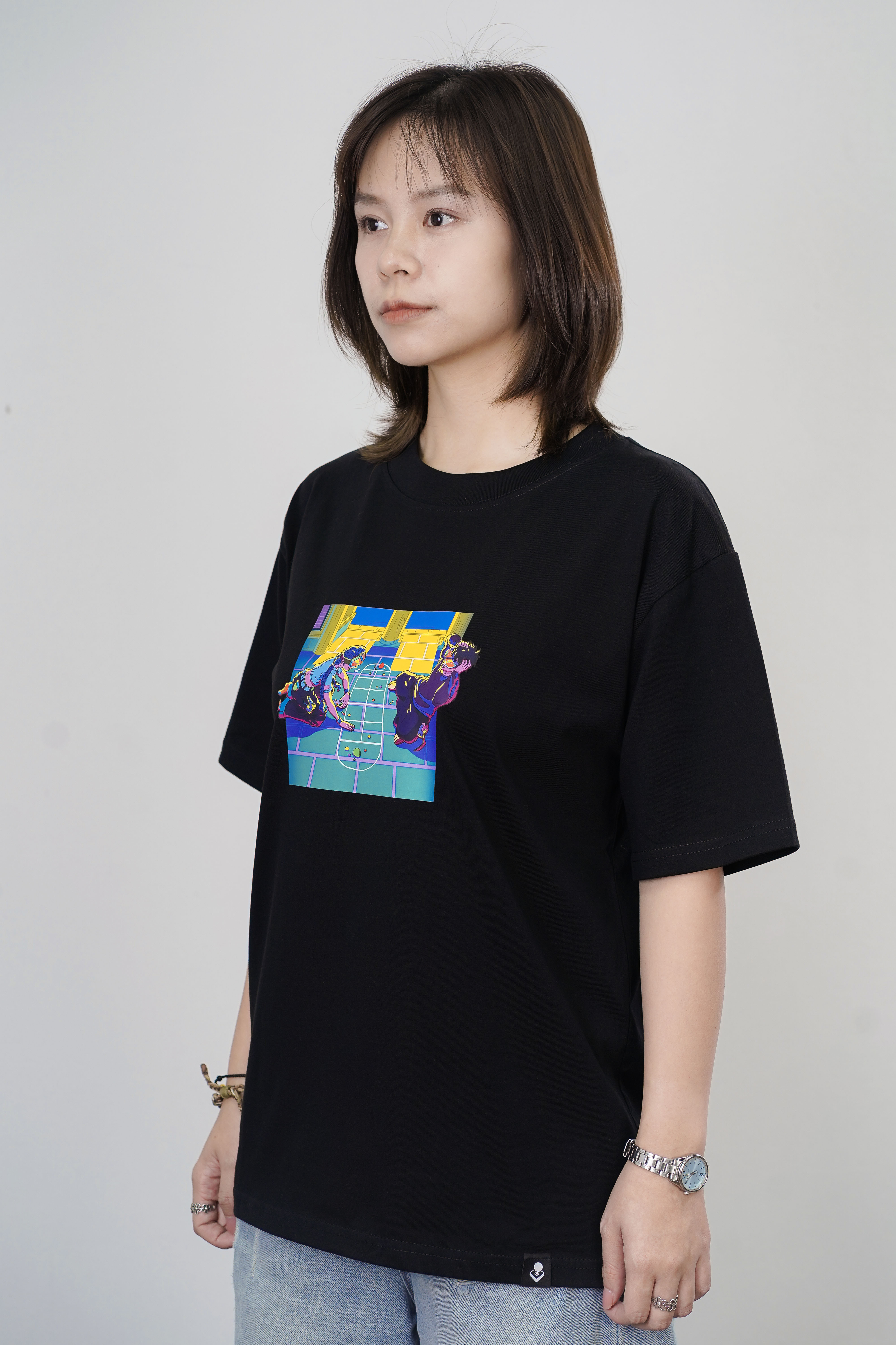 [BST Nối] Áo Phông Cotton In Hình Trò Chơi Dân Gian Ô Ăn Quan