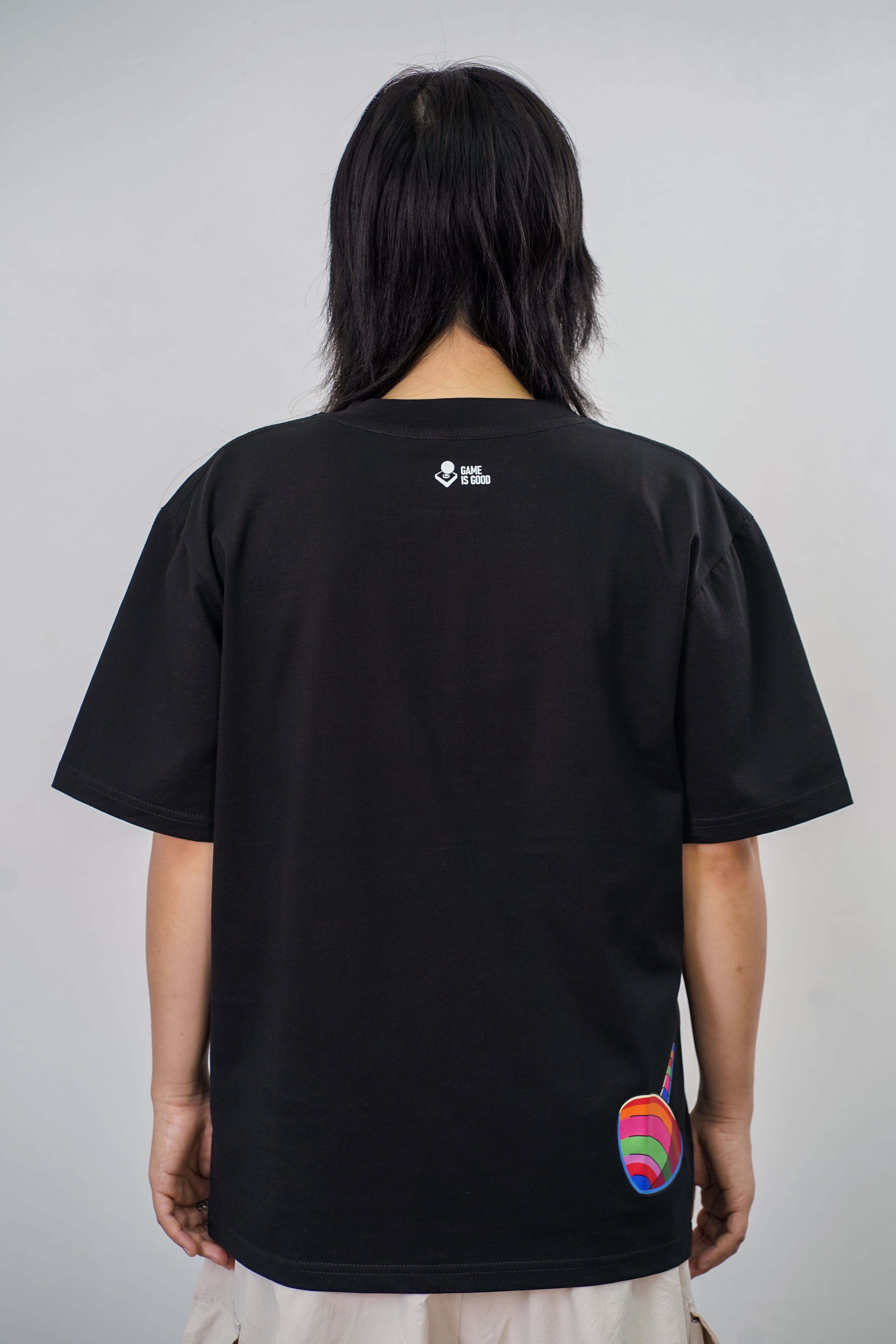 [BST Nối] Áo Phông Cotton In Hình Trò Chơi Dân Gian Cù Quay