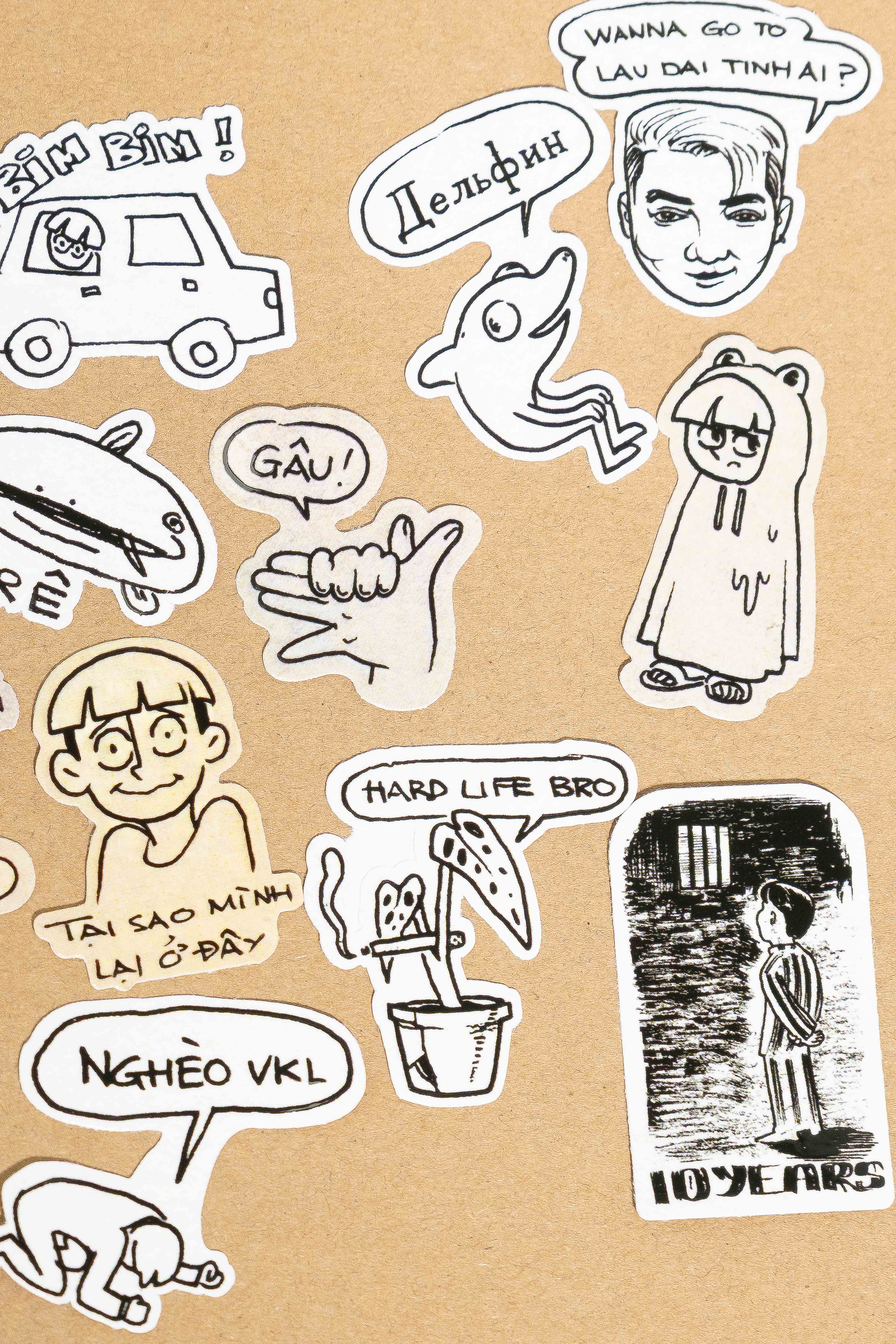 [Freeship] Set Sticker In Hình Meme | Ếch Ộp x GIG Dán Ốp Điện Thoại, Dán Laptop, Mũ, Cốc,...