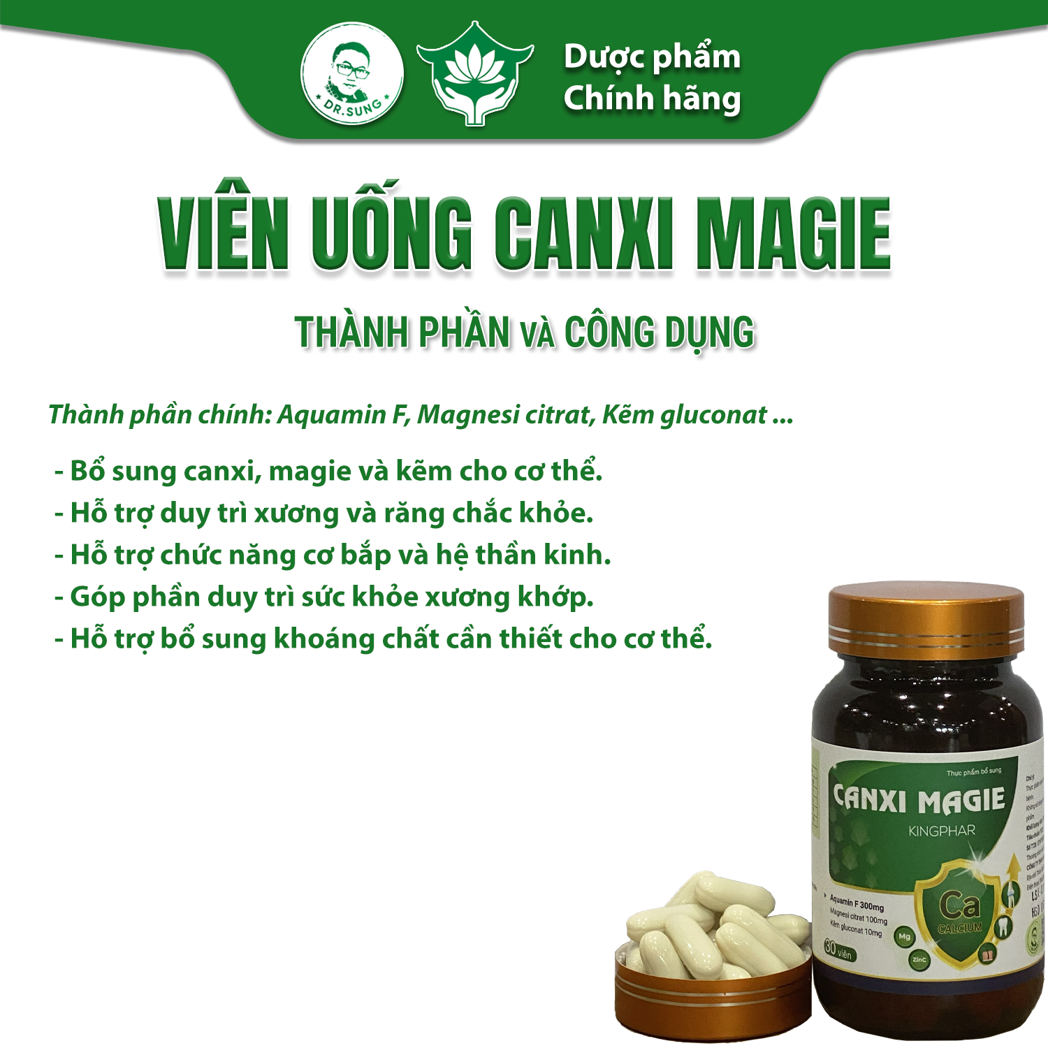 VIÊN UỐNG CANXI MAGIE - Dr. Sung