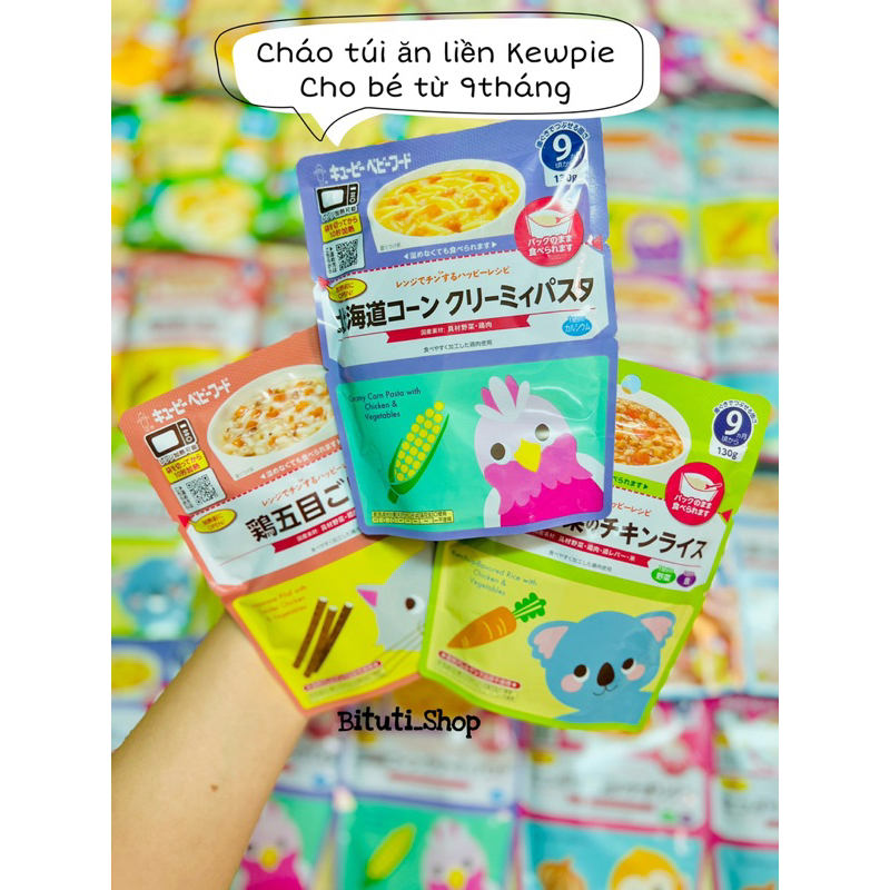 Cháo túi Kewpie 9-12 tháng