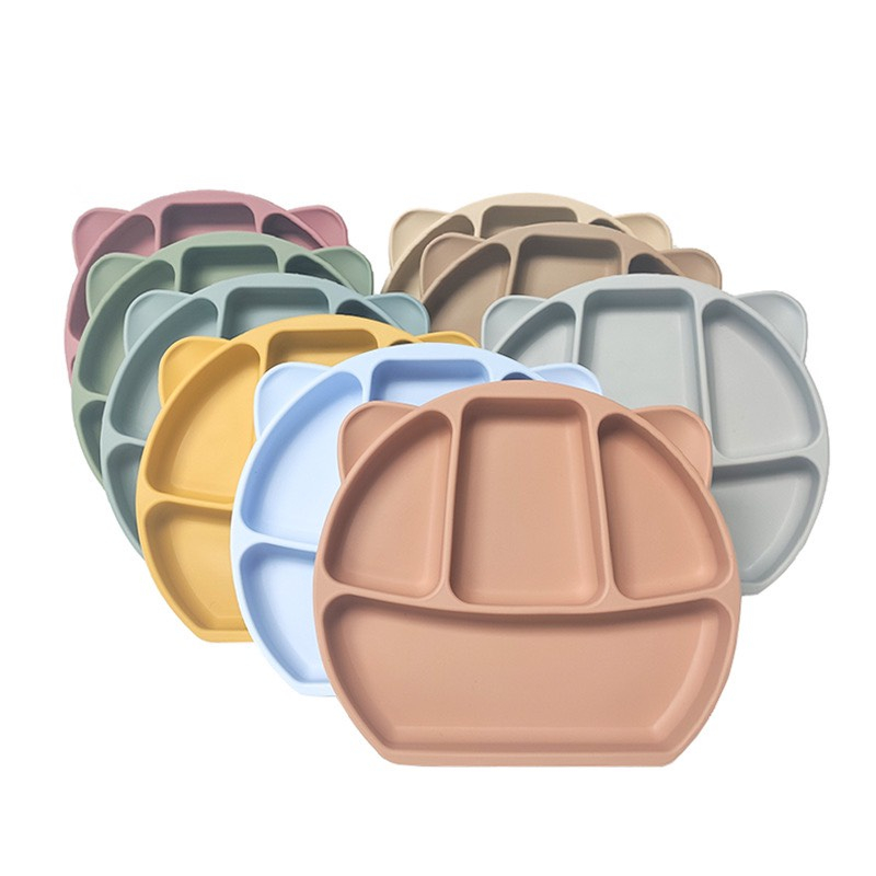 Khay silicon hình gấu 4 ngăn