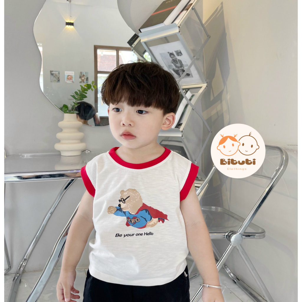 Áo ba lỗ hình siêu nhân gấu Beemo