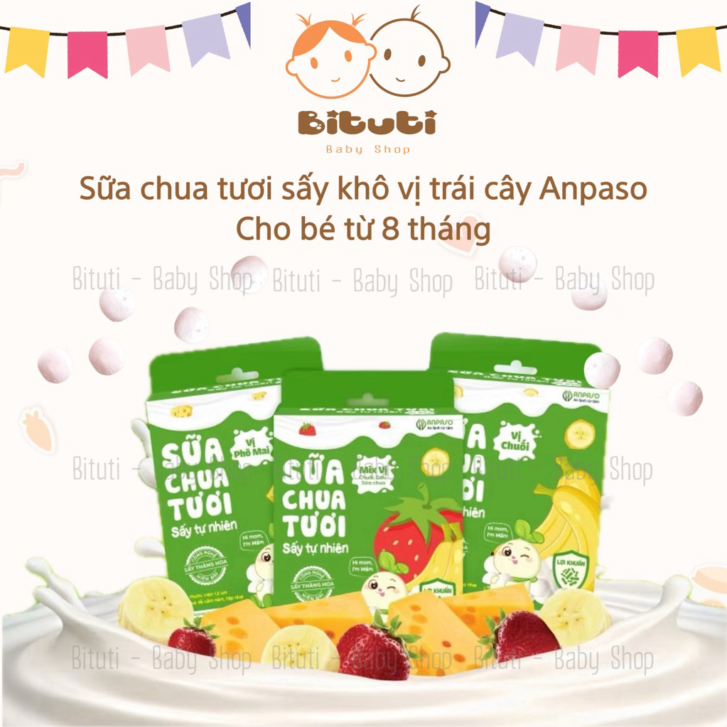 Sữa chua sấy tự nhiên Anpaso cho bé từ 8 tháng