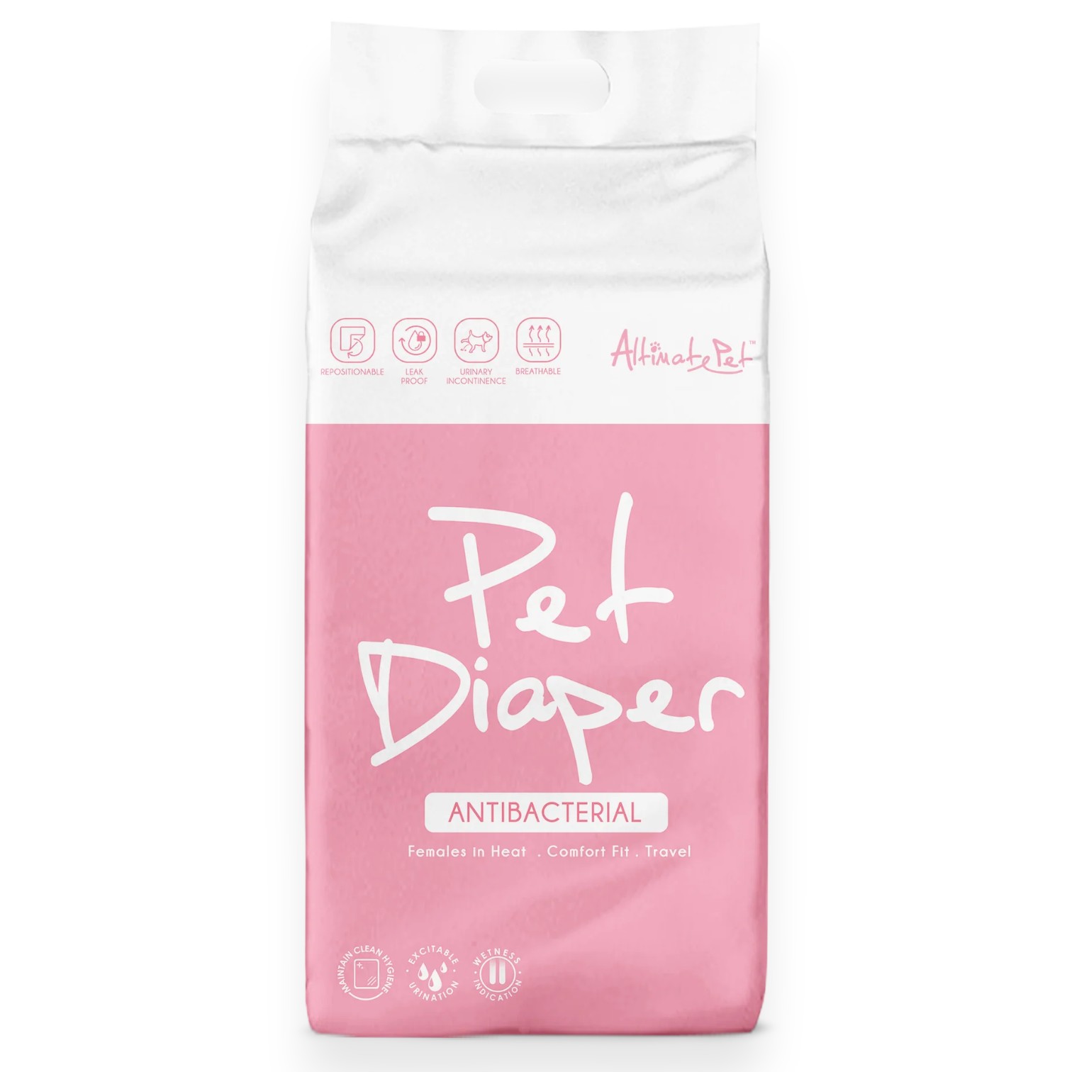 Tã quần Altimate Pet Hồng Cho Chó Cái 18 Tờ Size 320x450 mm