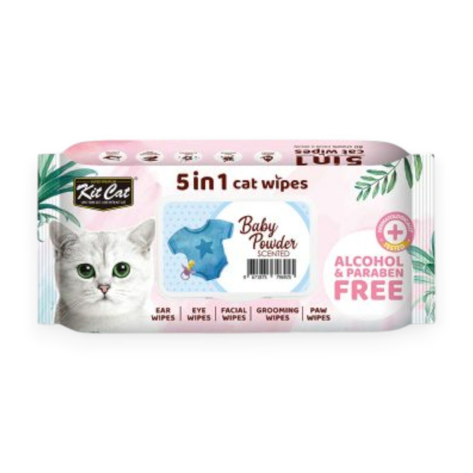 Khăn ướt Kit Cat Phấn Thơm 80 Tờ Size 15x20 cm cho Mèo - Baby Powder