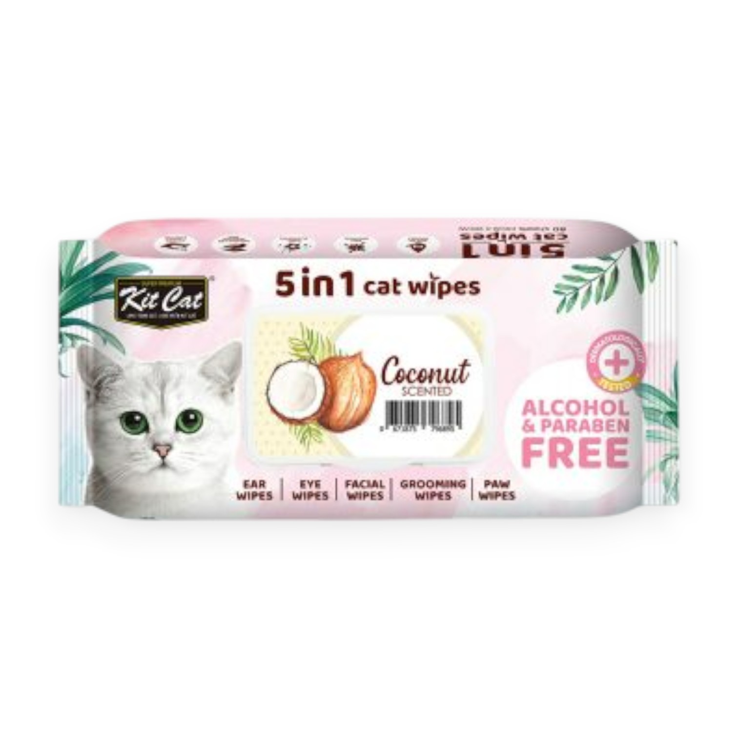 Khăn ướt Kit Cat Dừa 80 Tờ Size 15x20 cm cho Mèo - Coconut