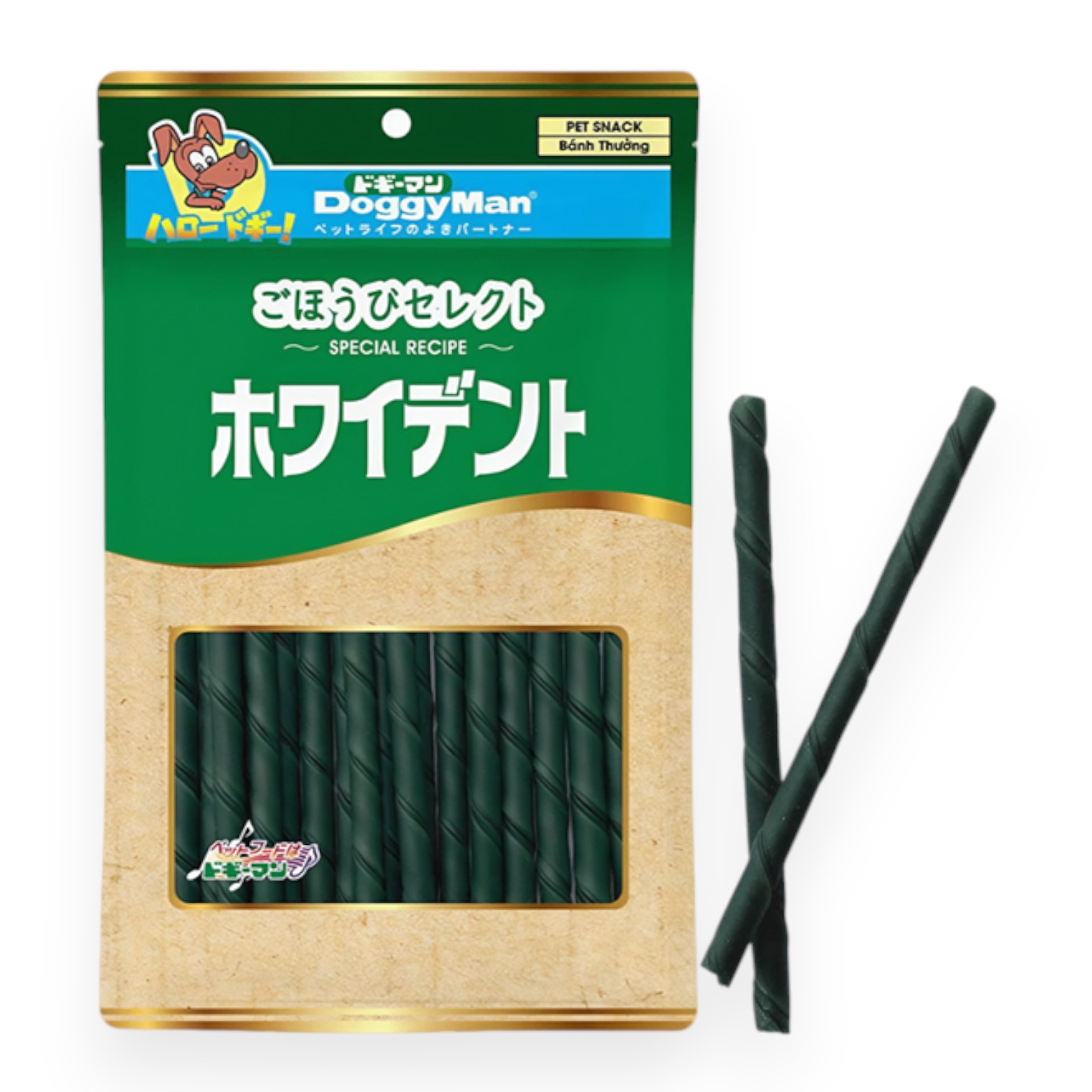 Treats DoggyMan Que Gặm Thơm Miệng Gói 120g cho Chó