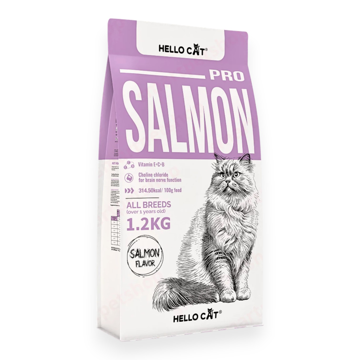Hạt Hello Cat Cho Mèo Trưởng Thành Cá Hồi Bịch 1.2kg