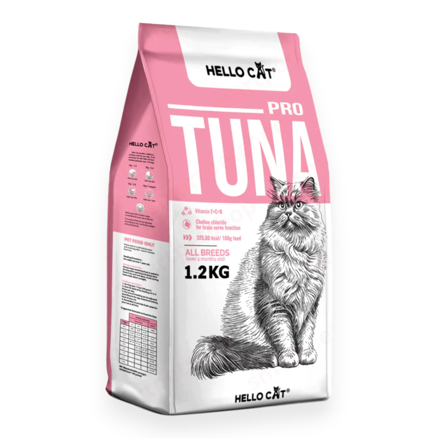 Hạt Hello Cat Cho Mèo Trưởng Thành Cá Ngừ Bịch 1.2kg