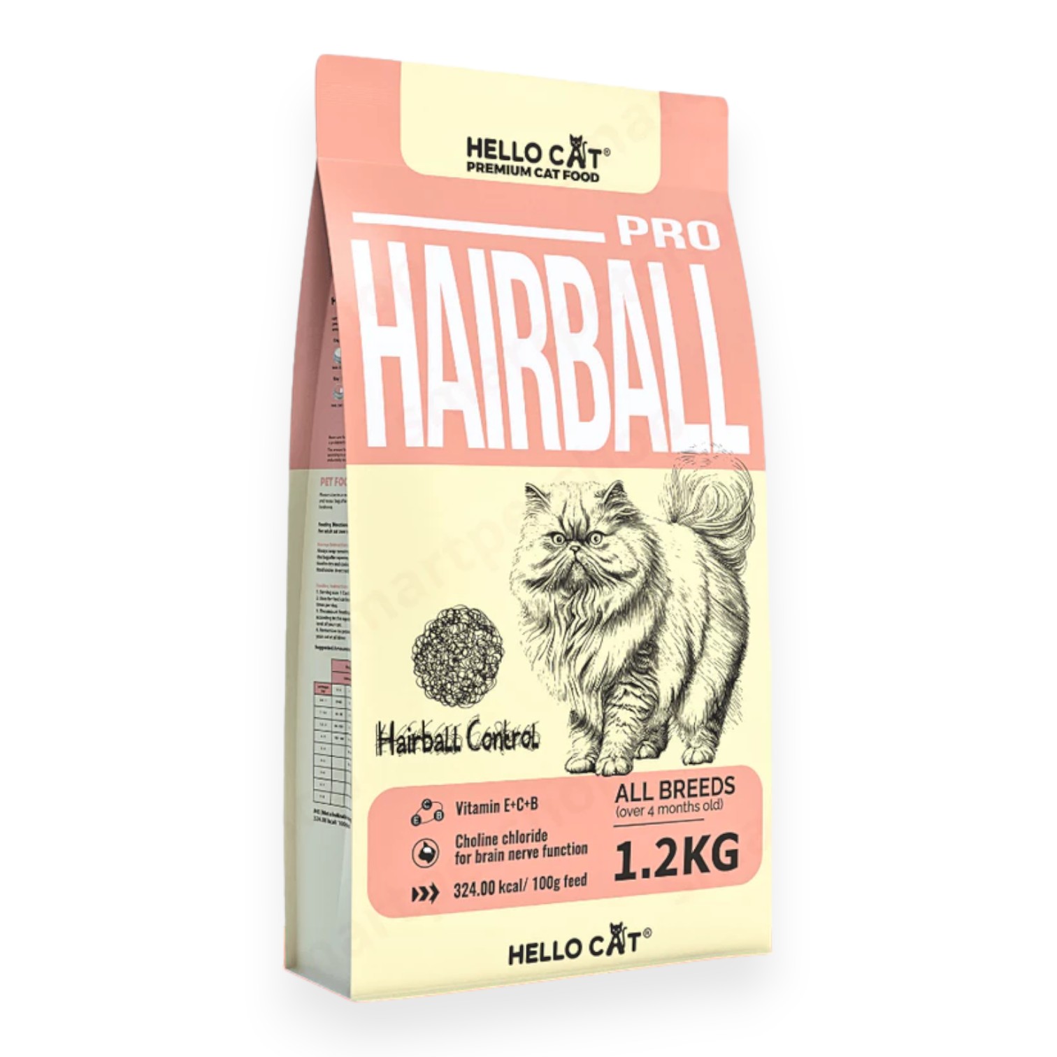 Hạt Hello Cat Cho Mèo Trưởng Thành Búi Lông Hairball Bịch 1.2kg