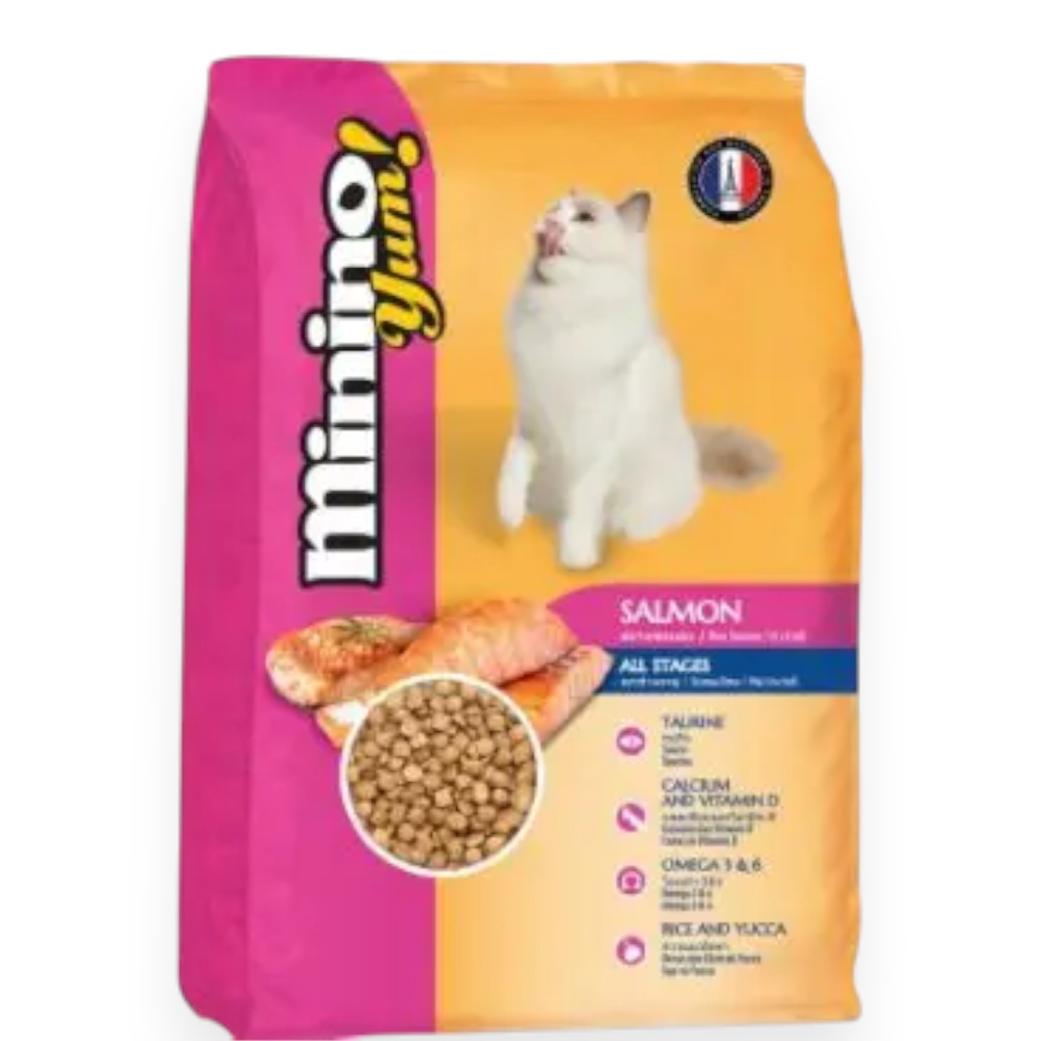 Hạt Minino Yum Vị Cá Hồi Bịch 1.5kg cho Mèo - Salmon