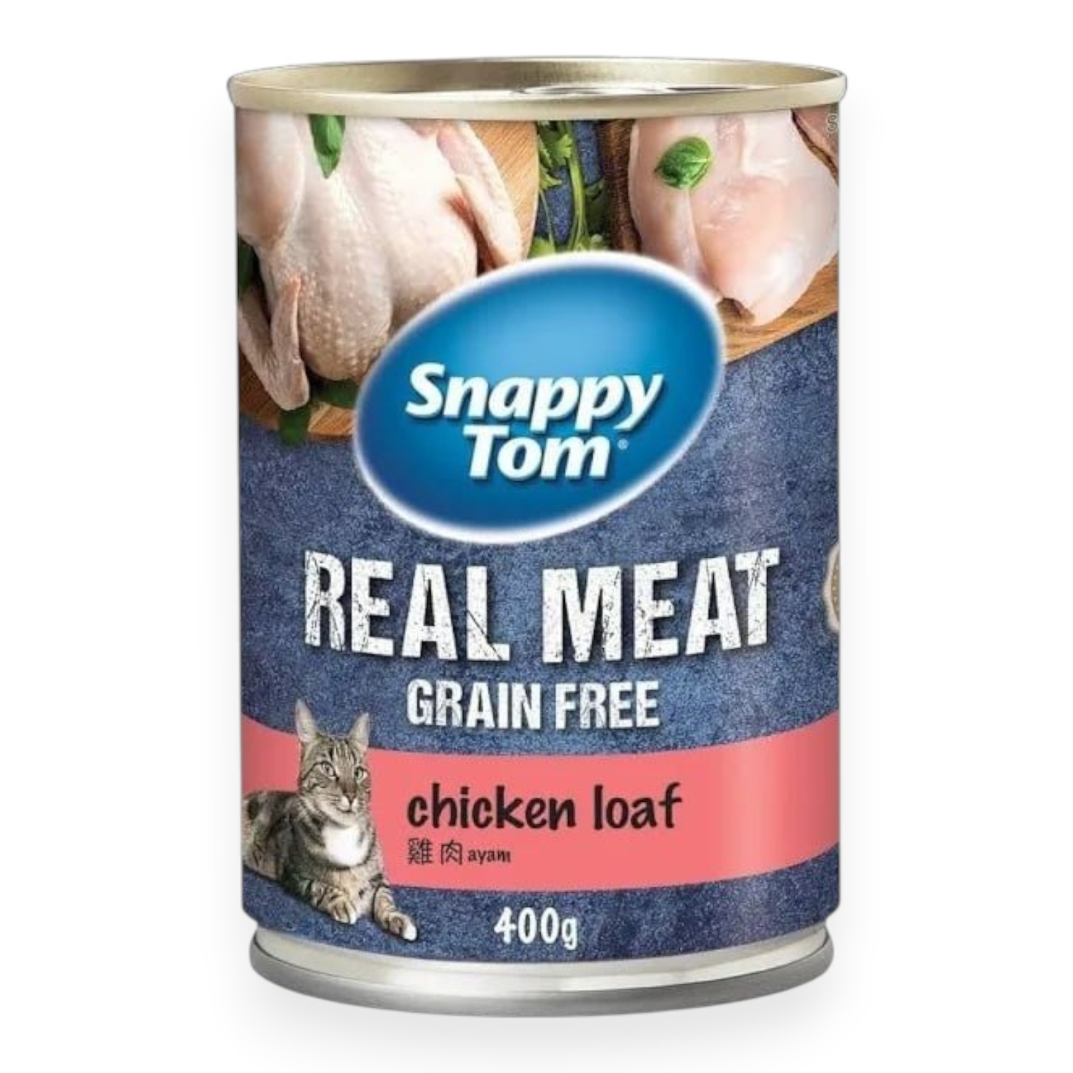 Pate Snappy Tom Real Meat Gà Lon 400g cho Mèo