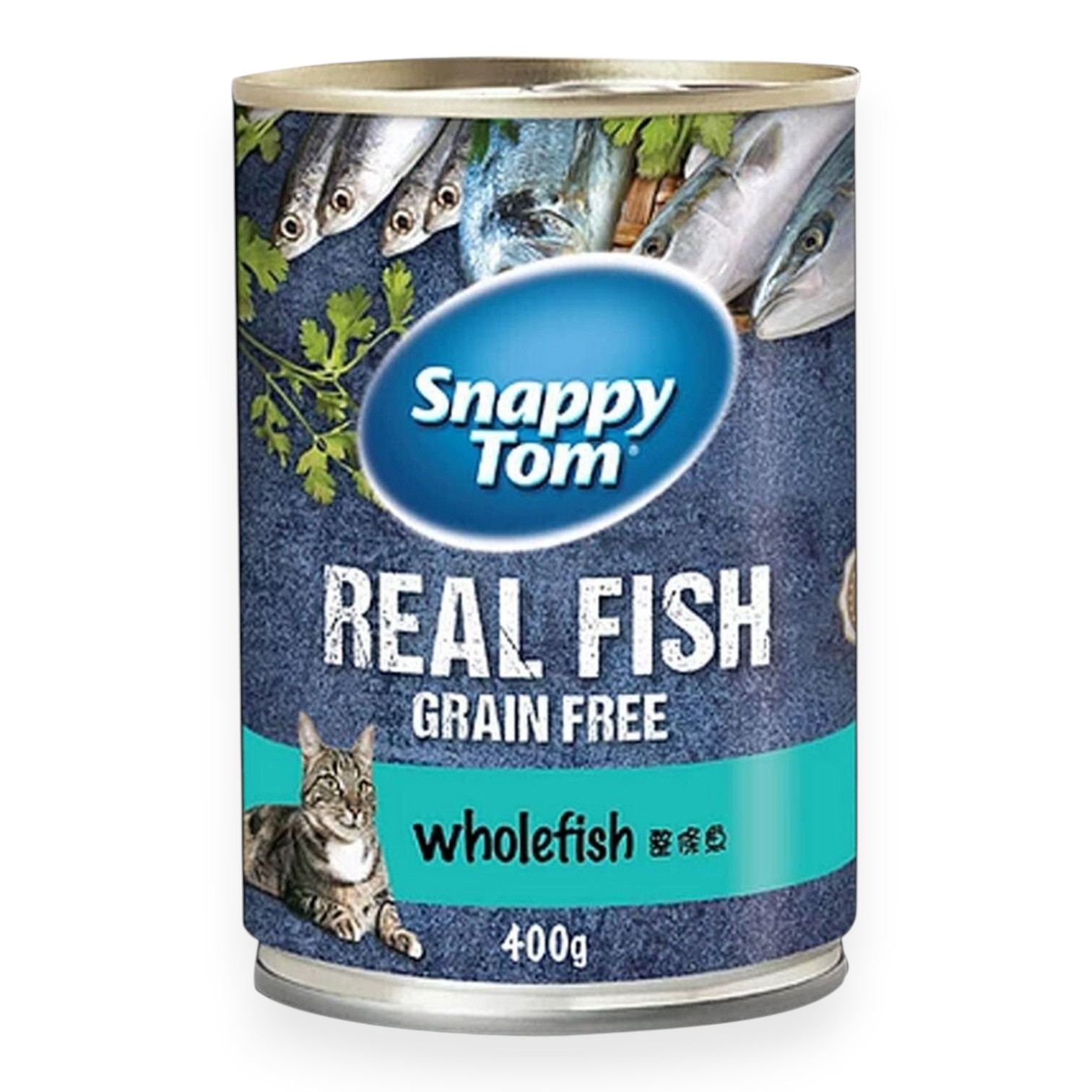 Snappy Tom - Pate mèo REAL FISH 400g - Cá trích nguyên con