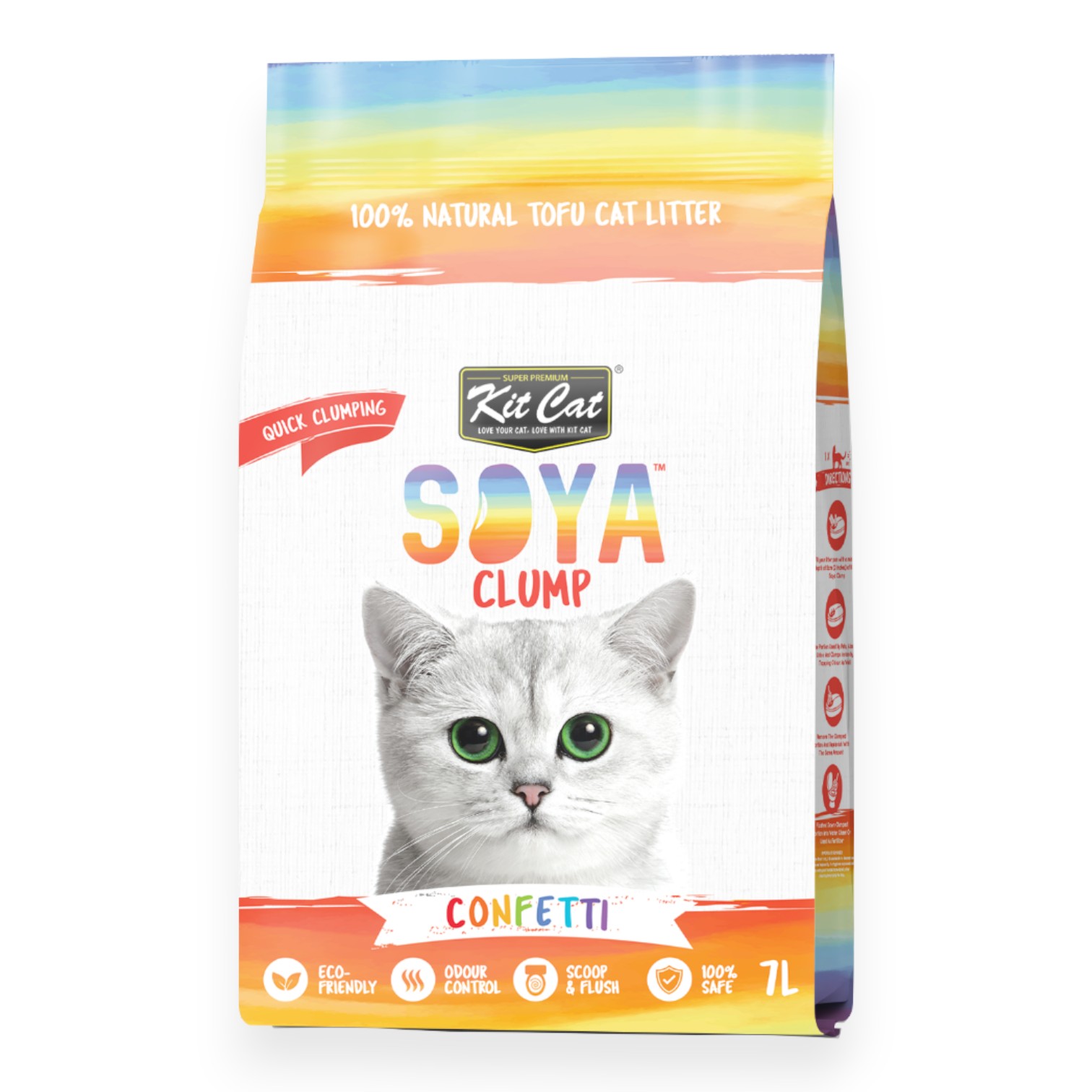Kit Cat Đậu Nành 7L SẮC MÀU_SoyaClump Confetti