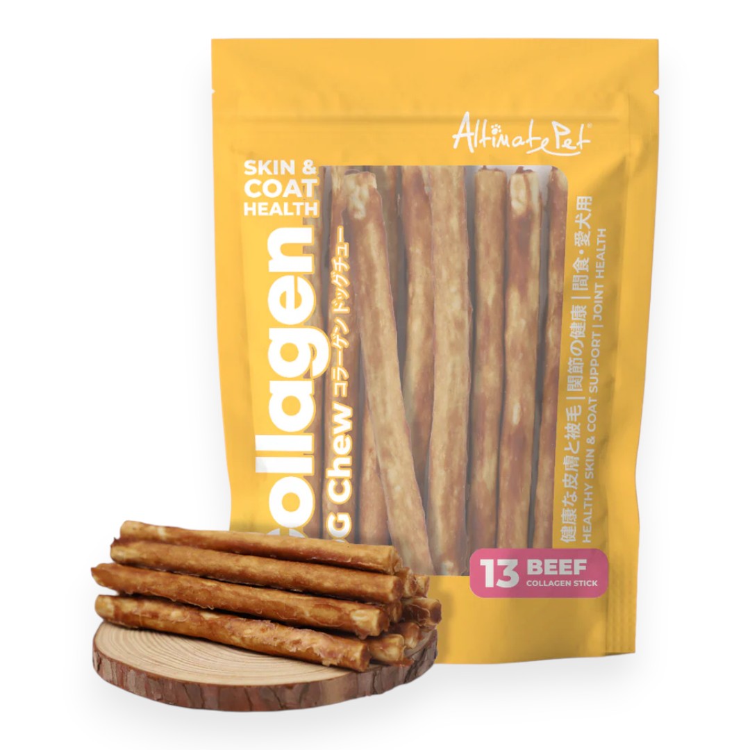 Treats Altimate Pet Gặm Sạch Răng Collagen - Thanh Que Vị Thịt Bò Bịch 90g cho Chó